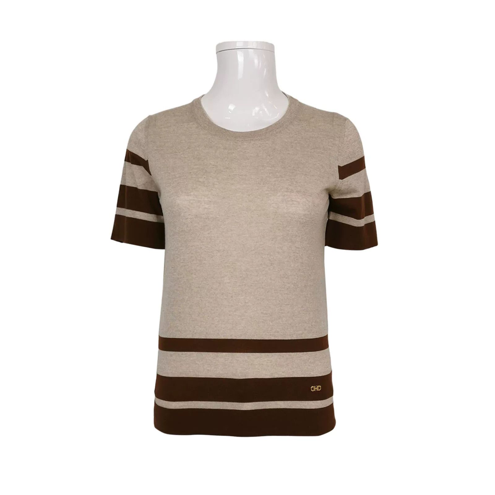 Salvatore Ferragamo Salvatore Ferragamo Wool Colorblock Stripe Sweater S Size S / US 4 / IT 40 - 1 Thumbnail