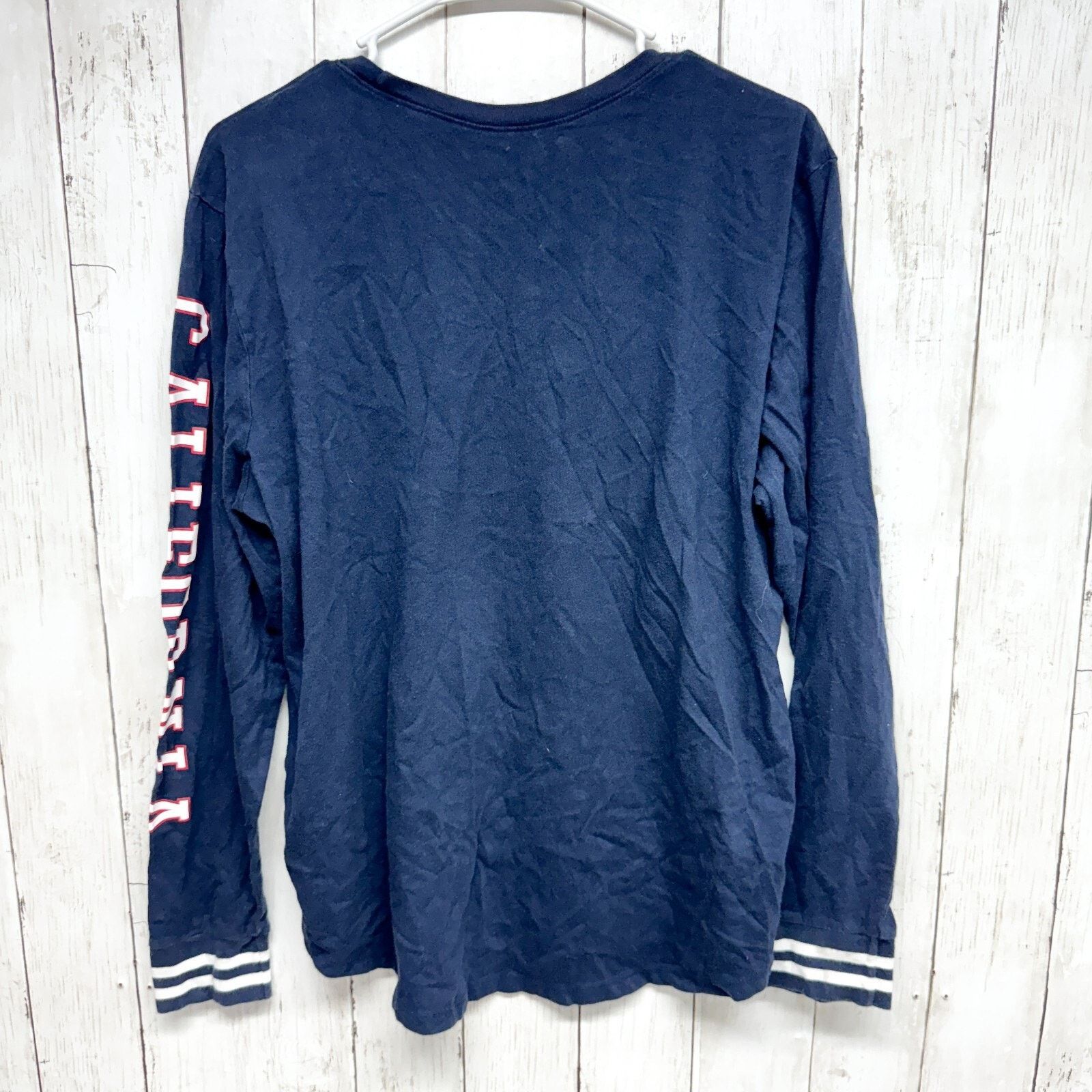 Hollister Y2K Hollister Top Large Graphic Navy Long Sleeve Stripe Cuff Size L / US 10 / IT 46 - 5 Thumbnail