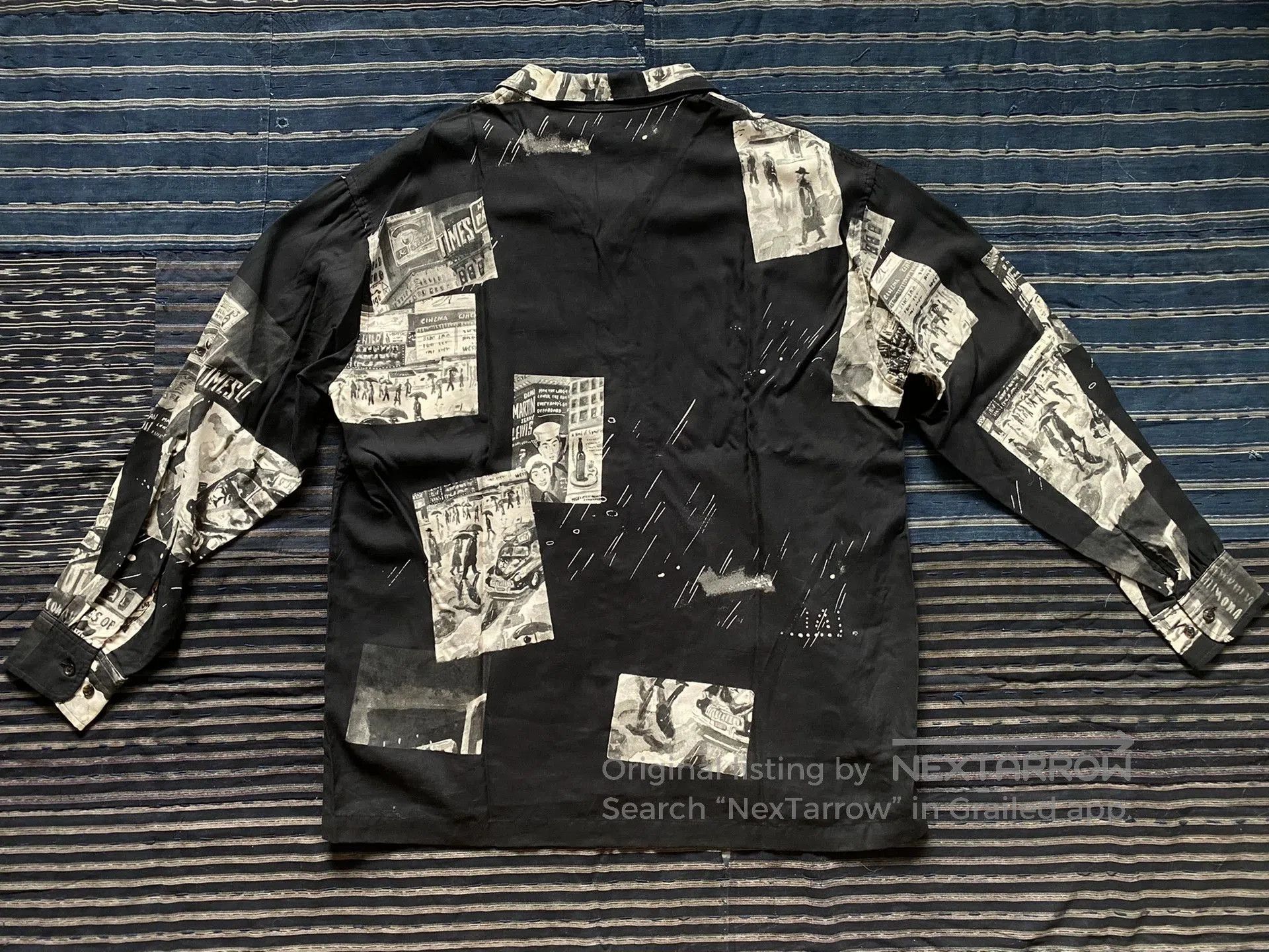 Porter Classic aloha long shirt with vintage prints. Size US L / EU 52-54 / 3 - 3 Thumbnail
