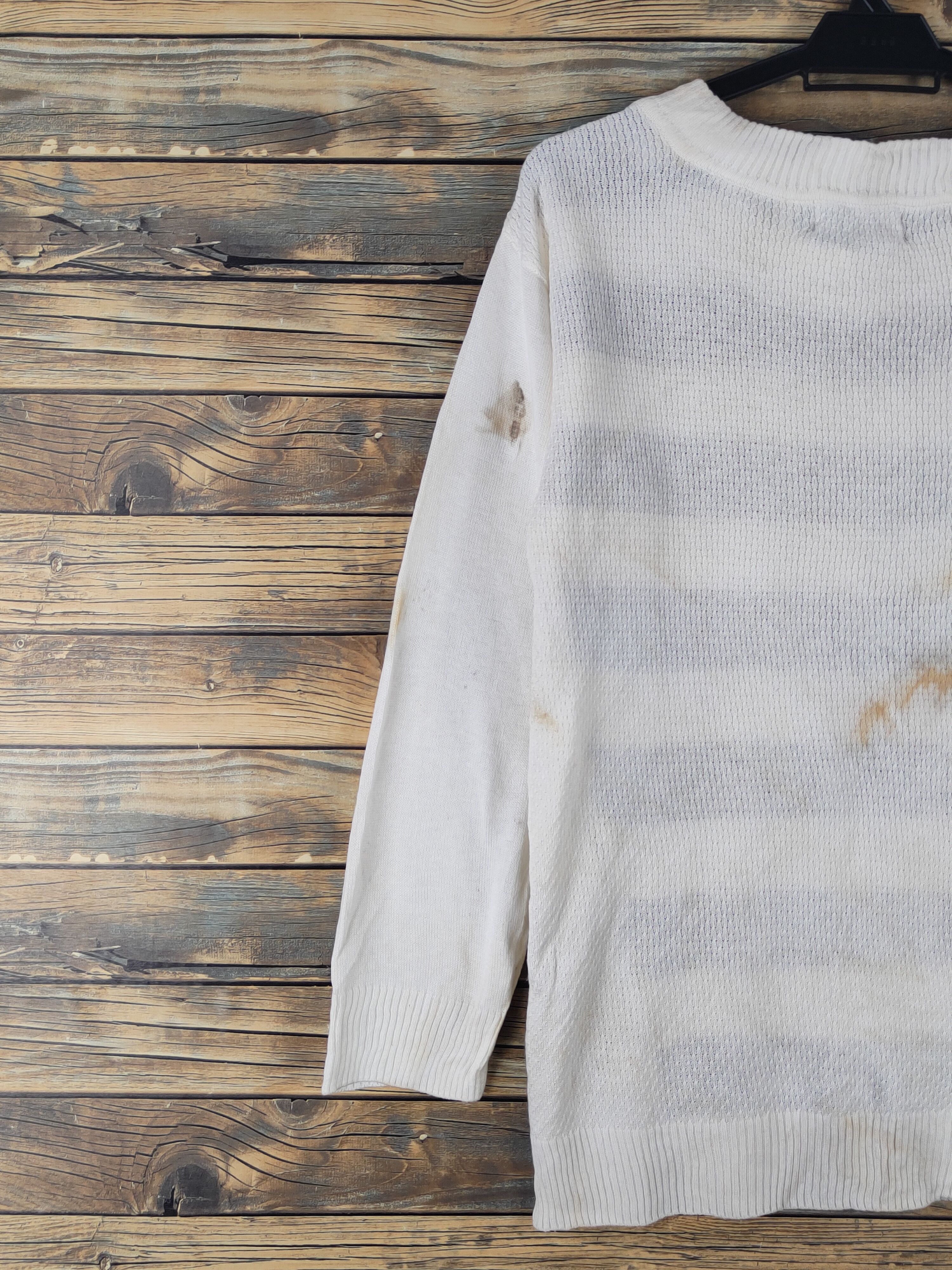 Homespun Knitwear × Japanese Brand × Vintage Index Magic Ivory Knitwear Sweatshirts #W1765 Size L / US 10 / IT 46 - 8 Thumbnail