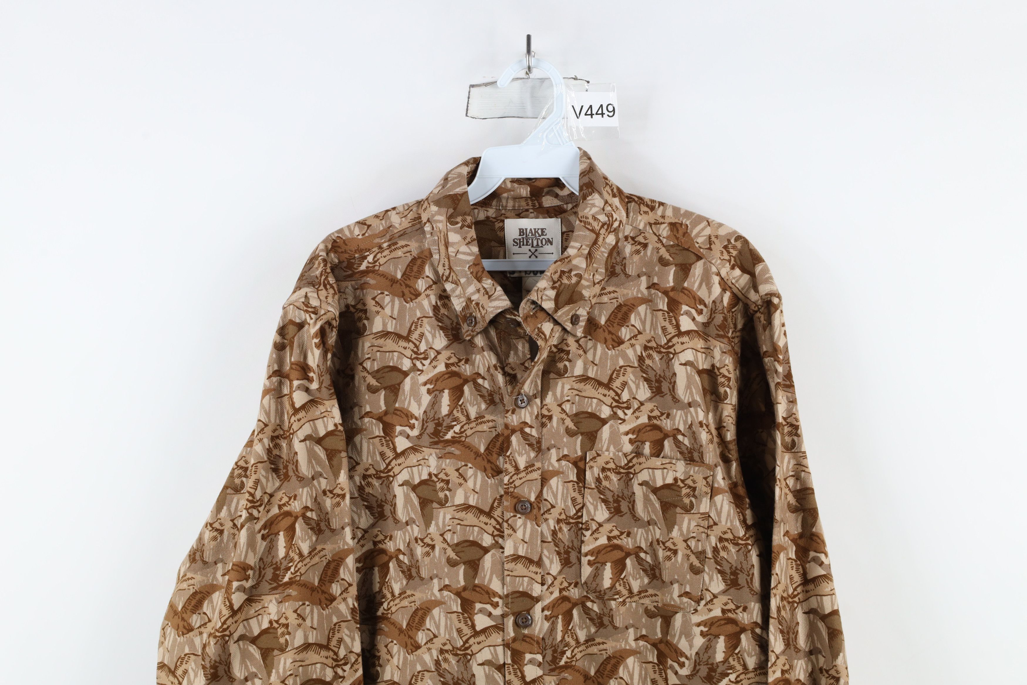 Lands' End × Vintage Lands End x Blake Shelton Camouflage Over Print Button Shirt Size US L / EU 52-54 / 3 - 2 Thumbnail