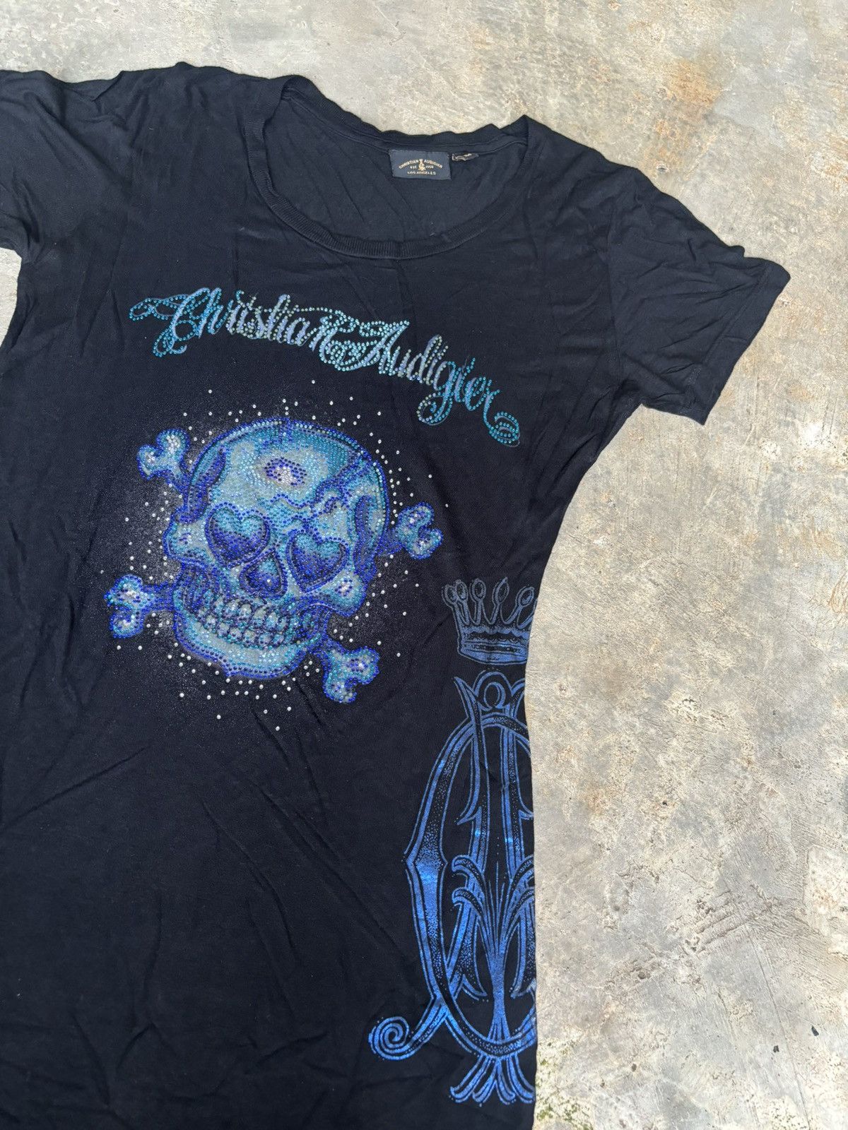 Hysteric Glamour Y2k Christian Audiger Los Angles Skull Women's Tshirt Size M / US 6-8 / IT 42-44 - 3 Thumbnail