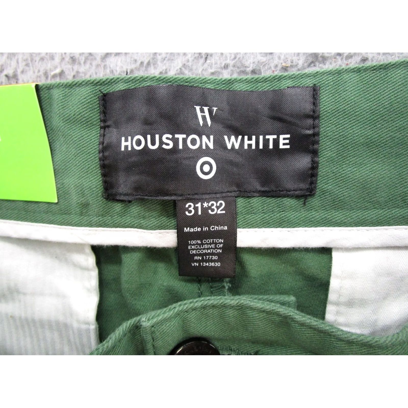 Vintage Houston White Mens Chino Pants Wide-Leg Green 31x30 NEW Size US 31 - 3 Thumbnail