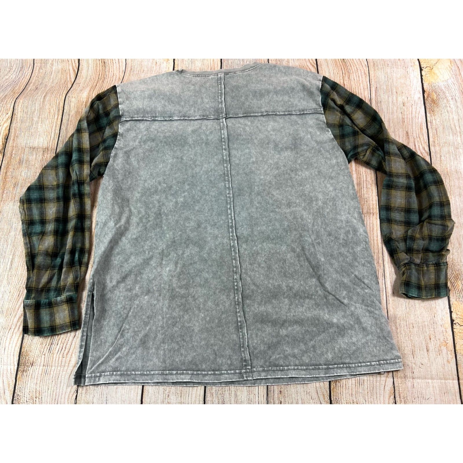 Vintage VINTAGE Women’s Easel Los Angeles Green Plaid Longsleeve Shirt M Women Size M / US 6-8 / IT 42-44 - 2 Thumbnail