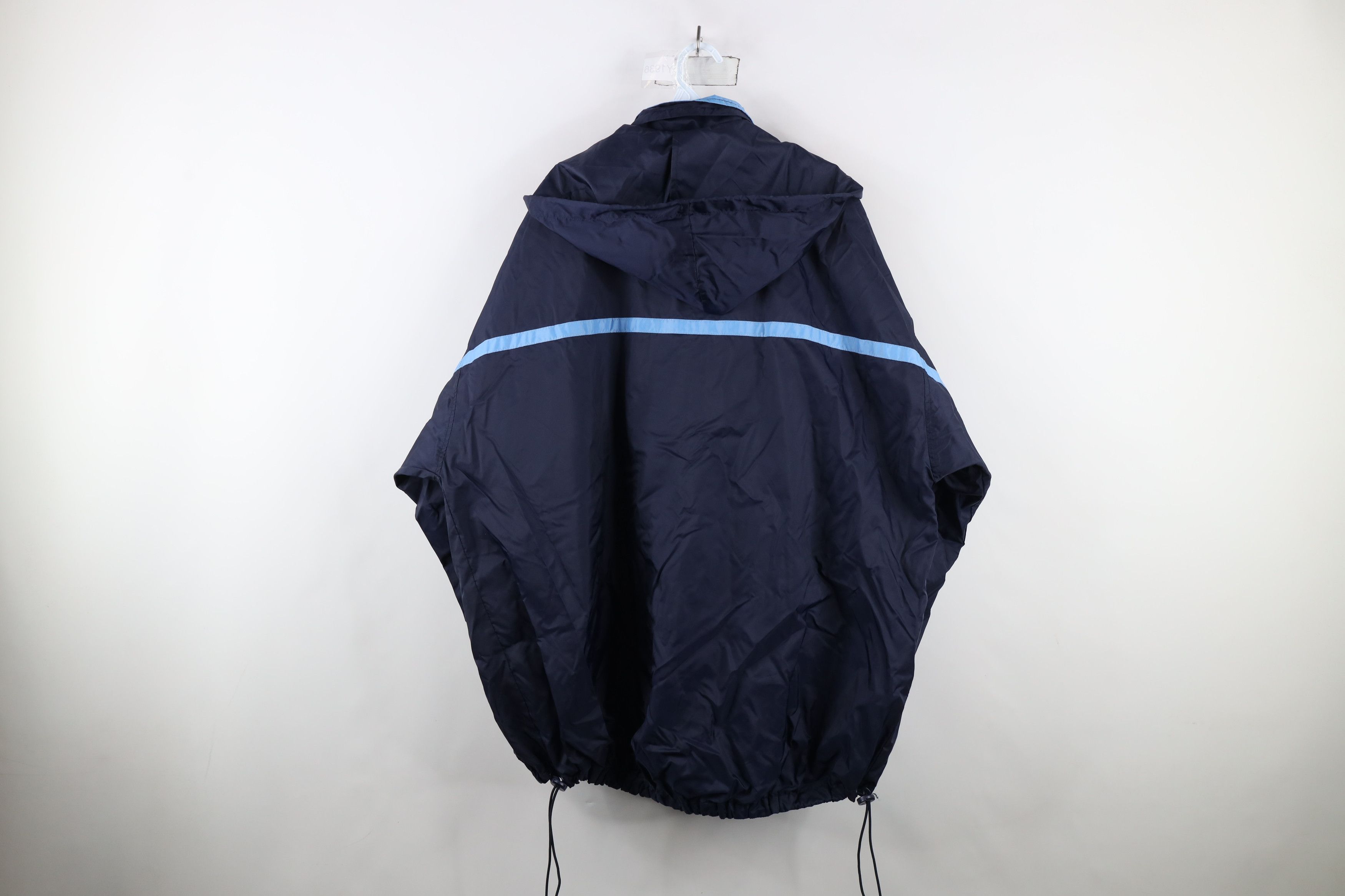 Reebok × Vintage Vintage 90s Reebok Hooded Full Zip Windbreaker Jacket Blue Size US XXL / EU 58 / 5 - 9 Thumbnail