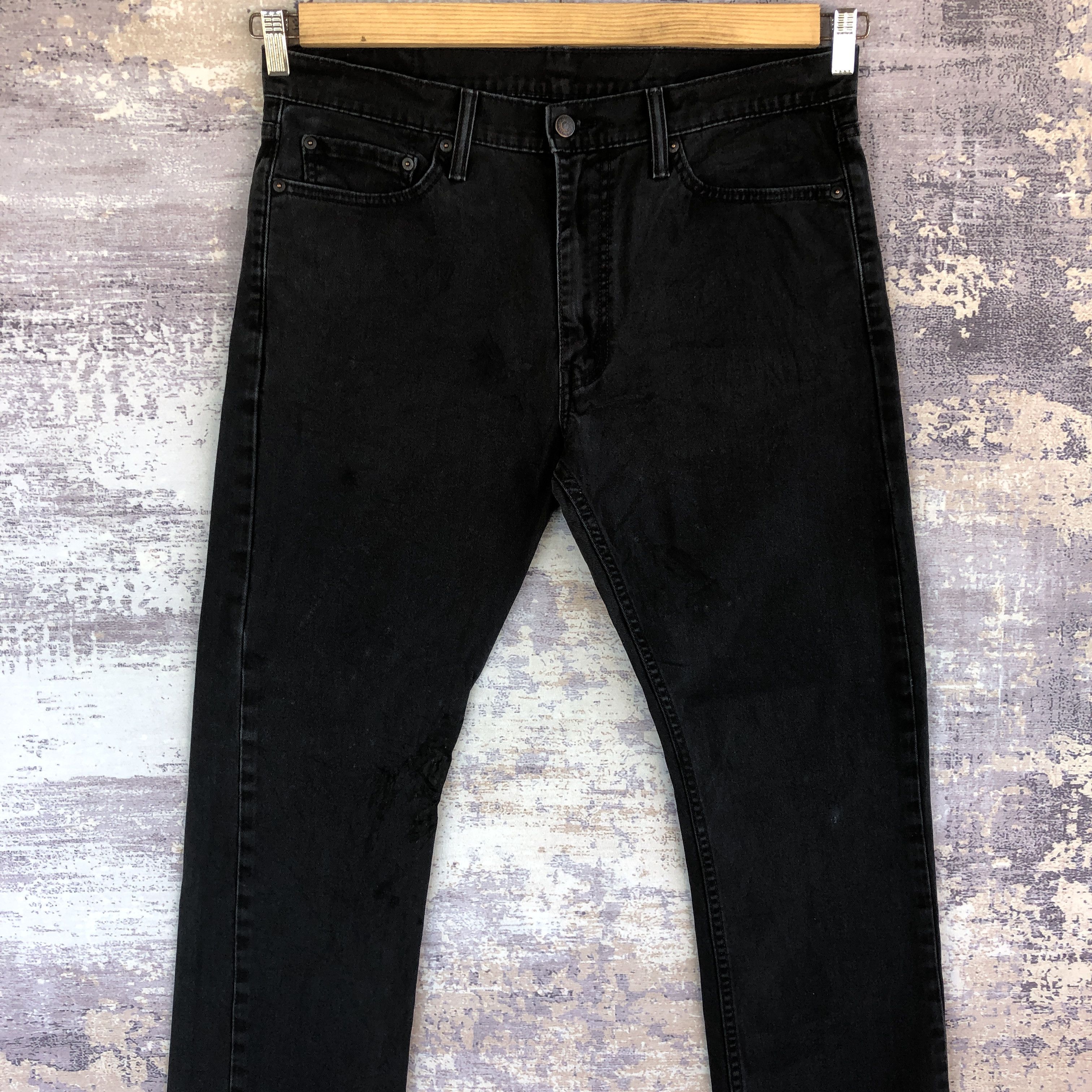 Levi's Vintage Levis 513 Faded Black Jeans Levis Slim Skinny Denim Size US 36 / EU 52 - 3 Thumbnail