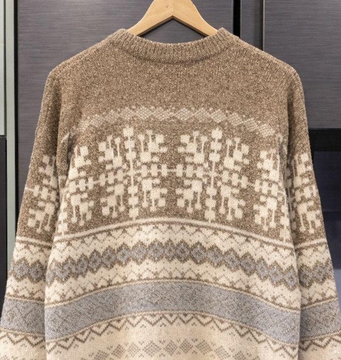 Burberry Burberrys Vintage Knit Sweater Fair Isle Wool Beige Classic Size US L / EU 52-54 / 3 - 5 Thumbnail