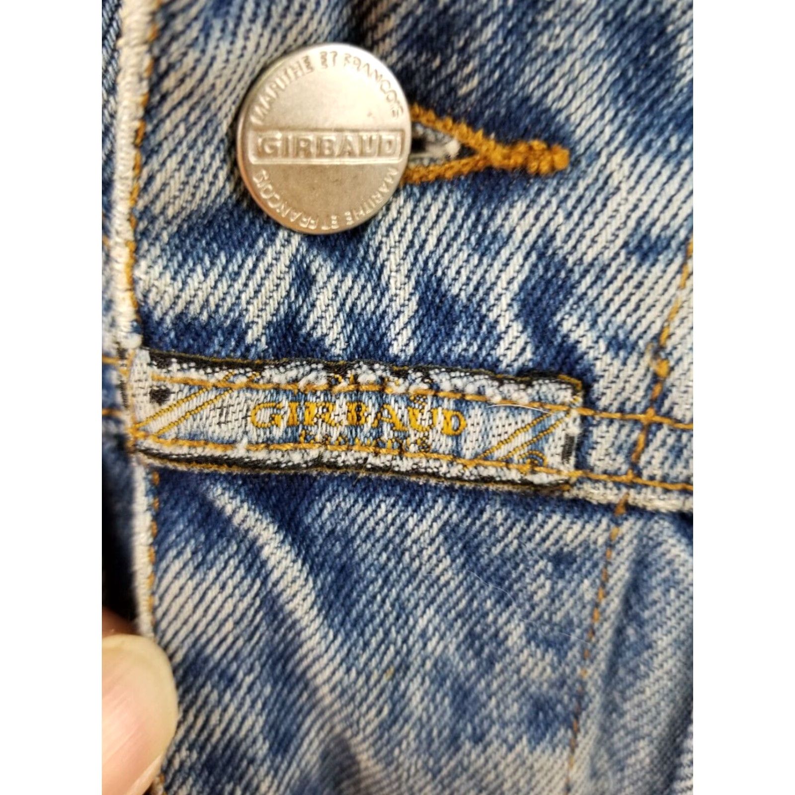 Denime VINTAGE MARITHE FRANCOIS GIRBAUD Denim Jacket SHIRT Men M Blue 90s 20 Inch Cross Shoulder Cross Chest Shoulder to Cuff 24 Inch Top to Bottom 27 Inch Size US M / EU 48-50 / 2 - 2 Thumbnail