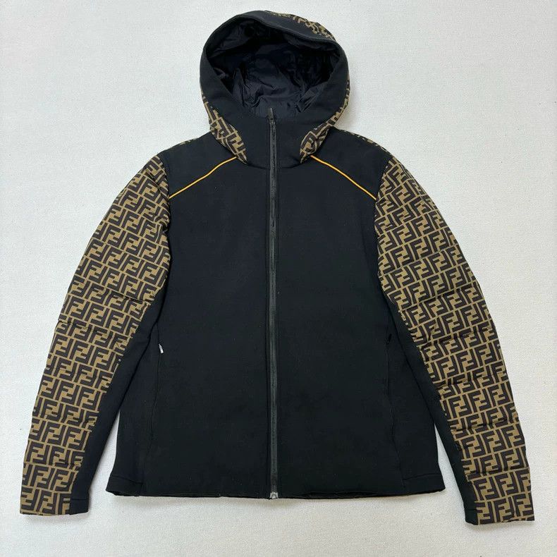 Fendi Fendi Black FF Monogram Down Jacket Size US XL / EU 56 / 4 - 1 Thumbnail