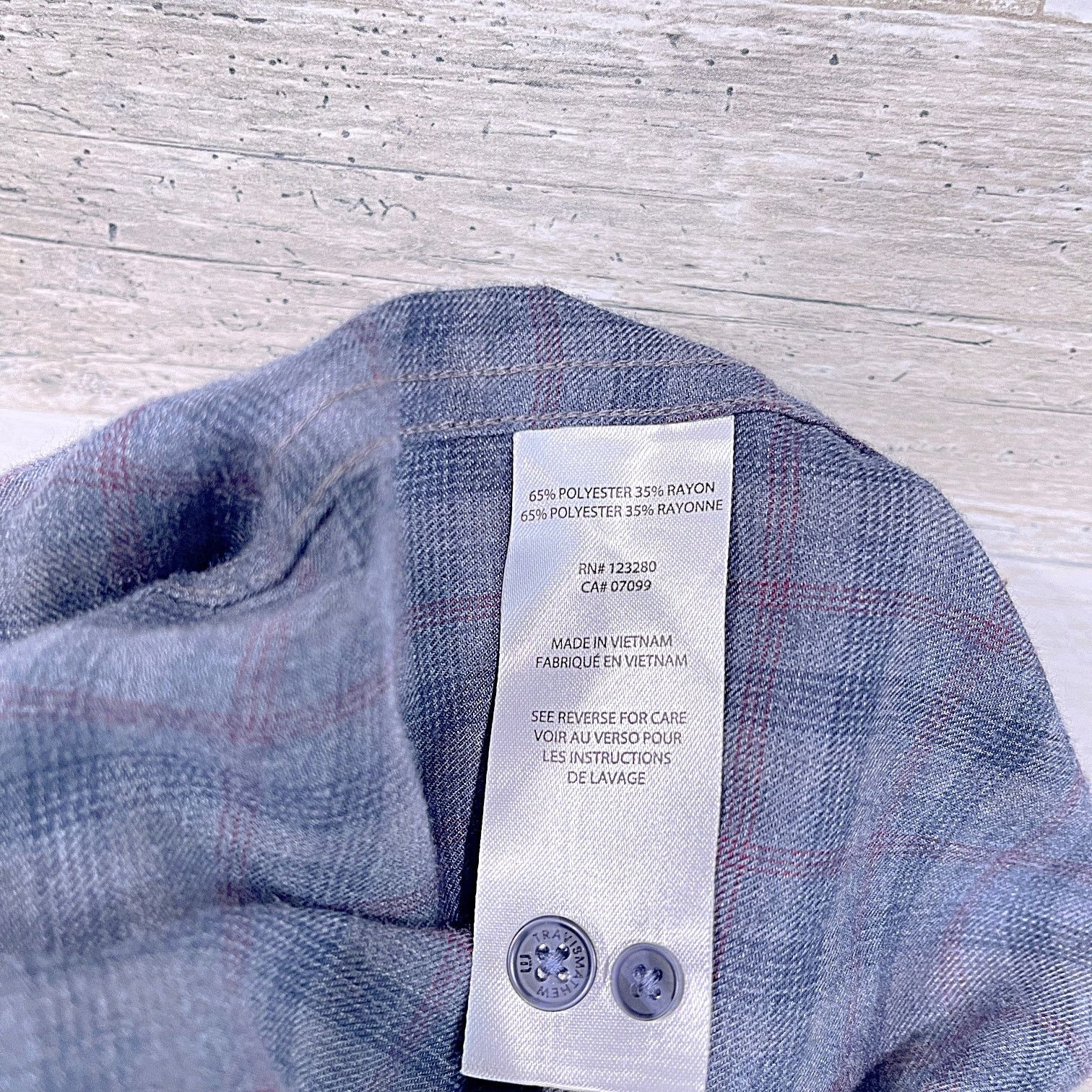 TravisMathew Travis Mathew Cloud Flannel Shirt Gray Plaid Mens Medium Size US M / EU 48-50 / 2 - 6 Thumbnail
