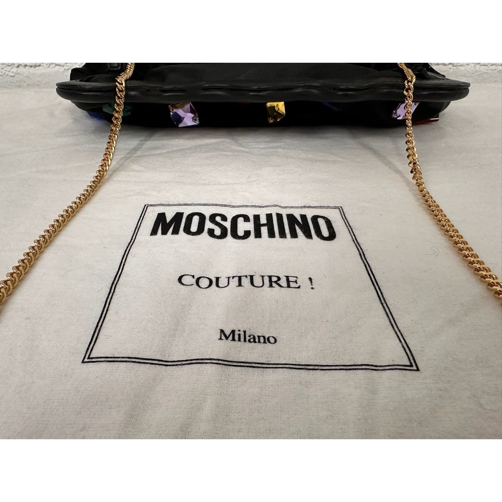 Moschino AW23 MOSCHINO Couture Long Clutch Shoulder Bag Multiple Gems Size ONE SIZE - 9 Thumbnail