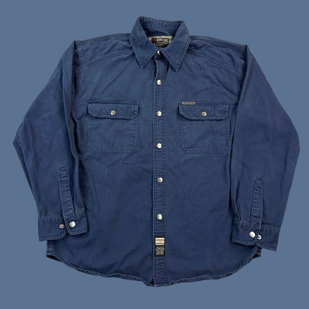 Vintage VINTAGE Kinboro Jeans Western Shirt Mens Large Heavyweight Snap Shacket Cowboy Shirt Size US L / EU 52-54 / 3 - 1 Thumbnail