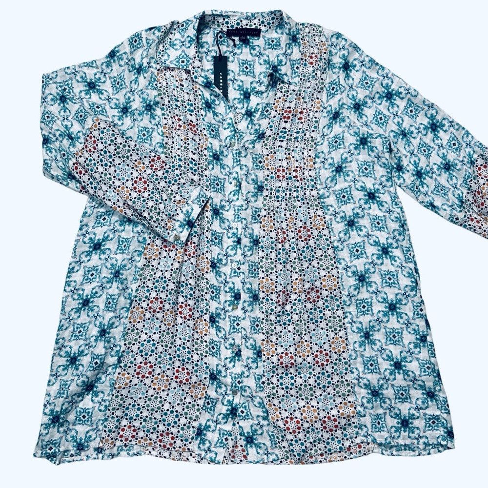 Other NWT New Jane and Delancey Patchwork Rayon Long Sleeve Shirt Size S / US 4 / IT 40 - 5 Thumbnail