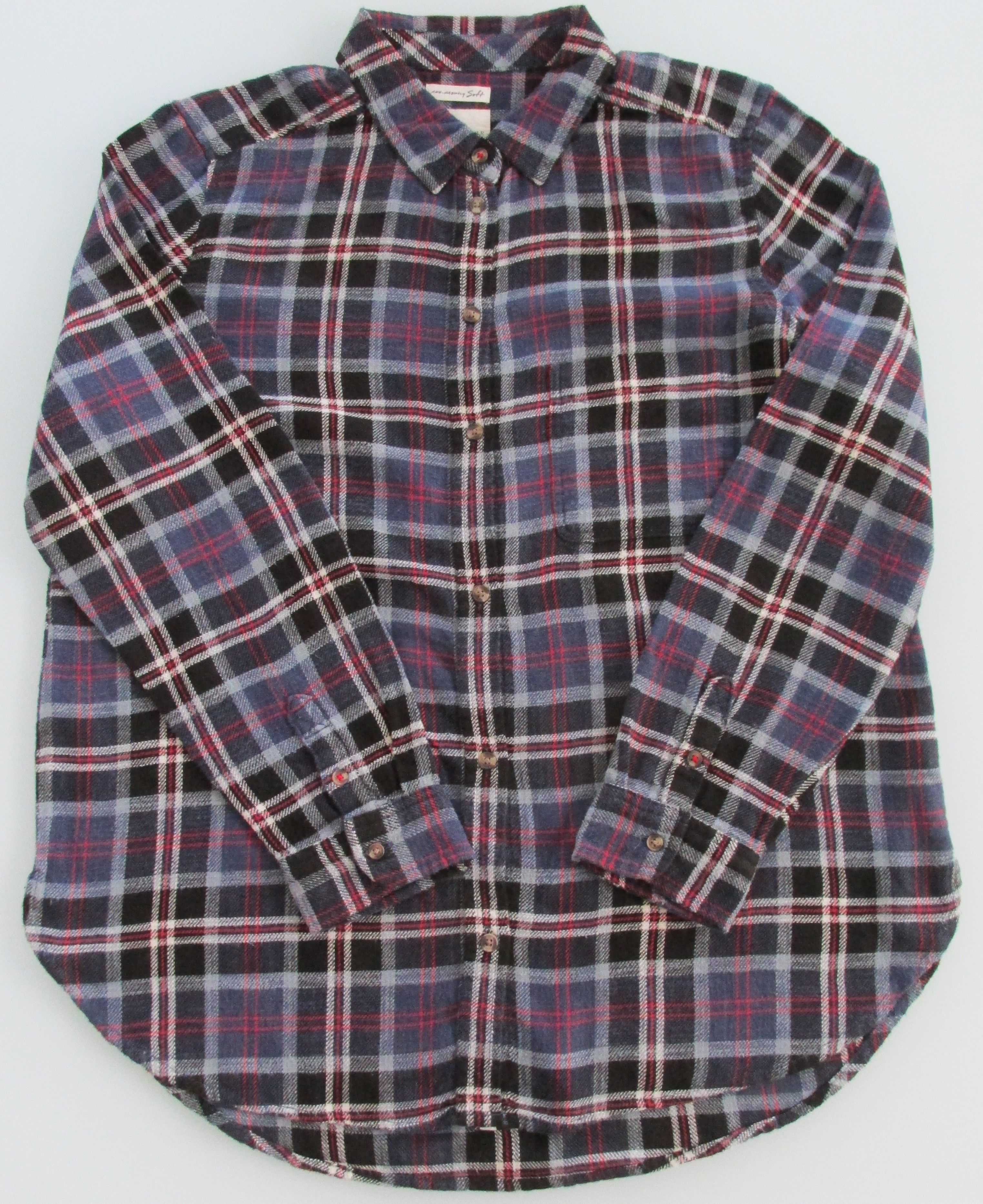 American Eagle Outfitters American Eagle (Boyfriend Fit) Women's Flannel Shirt Size Lg Size L / US 10 / IT 46 - 1 Thumbnail