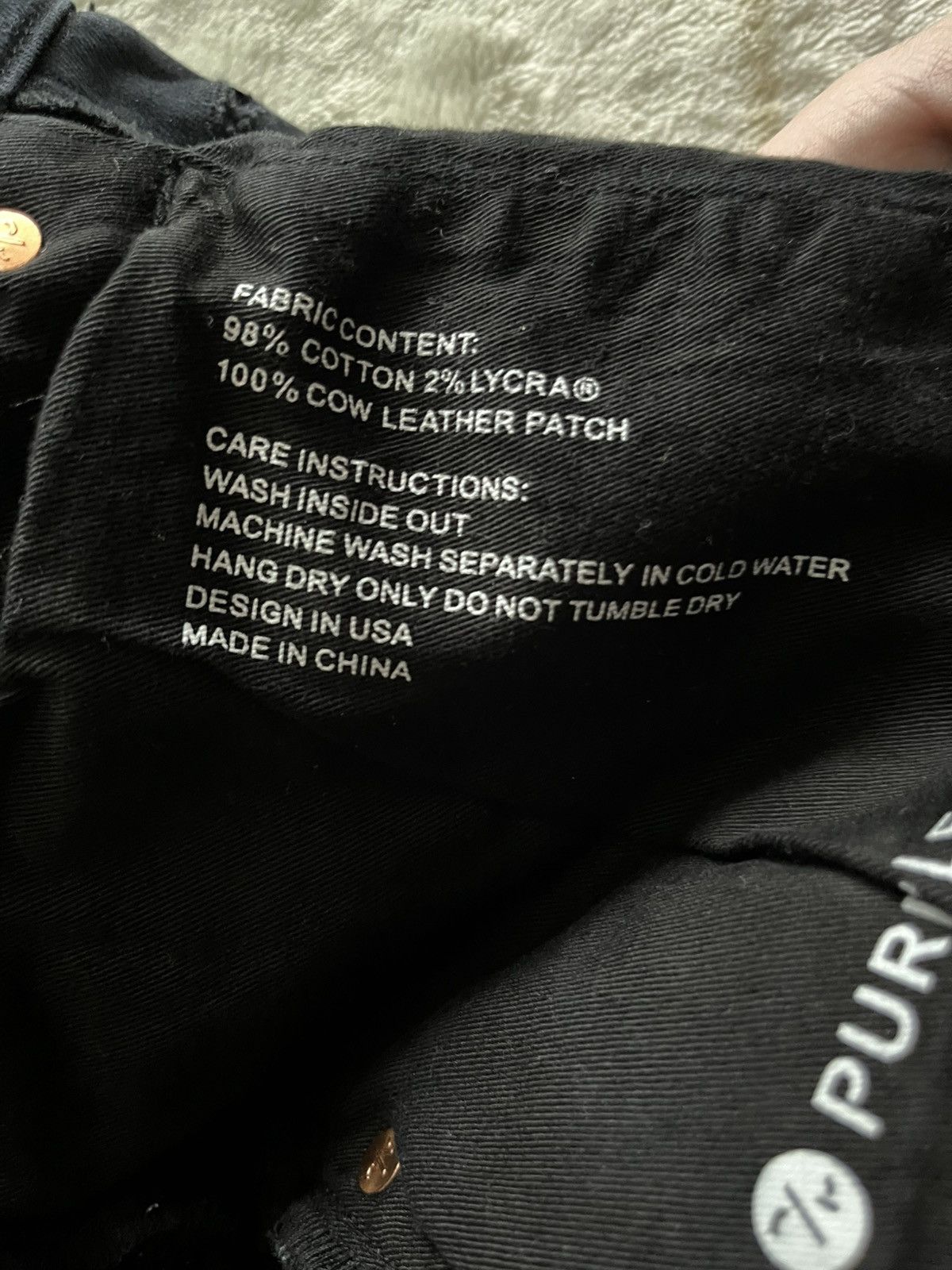 Purple Brand Purple Brand Black Denim Jeans Size US 31 - 7 Thumbnail