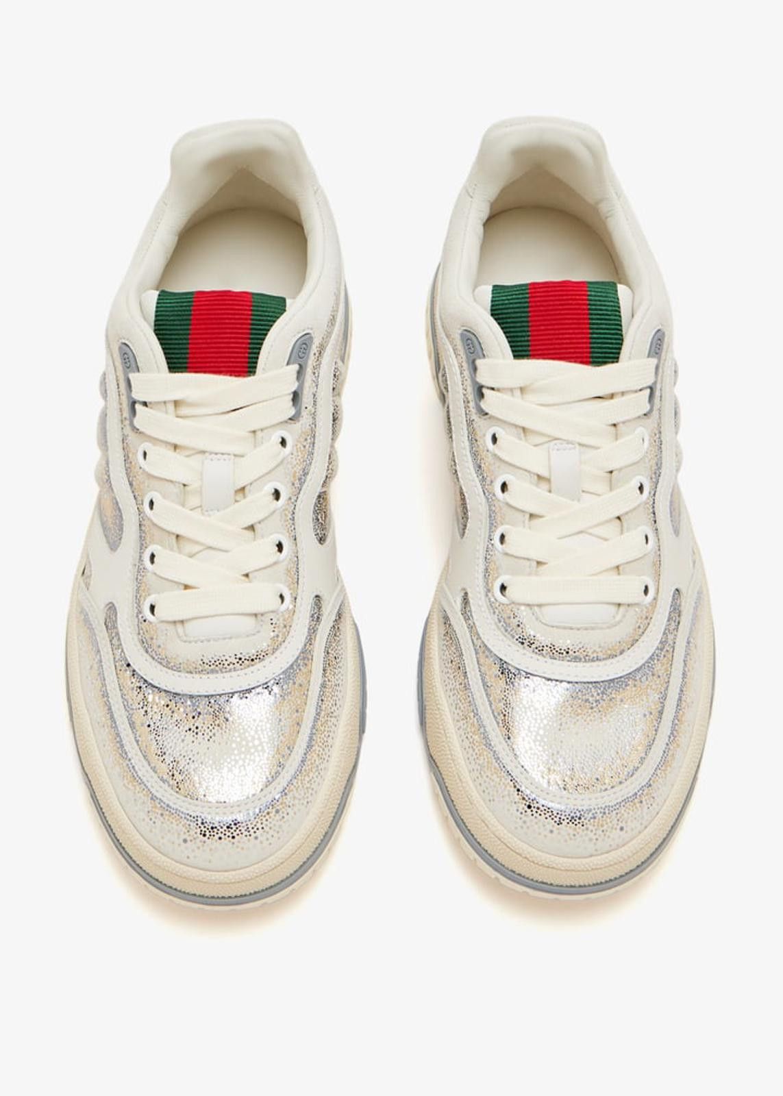 Gucci Gucci Re-Web Glitter Stripe Sneakers Size US 5 / IT 35 - 5 Thumbnail