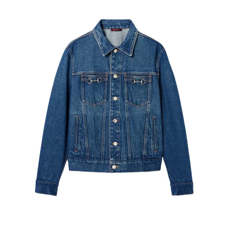 Gucci GUCCI Blue Washed Denim Horsebit Jacket New And Authentic (M Size US L / EU 52-54 / 3 - 1 Preview