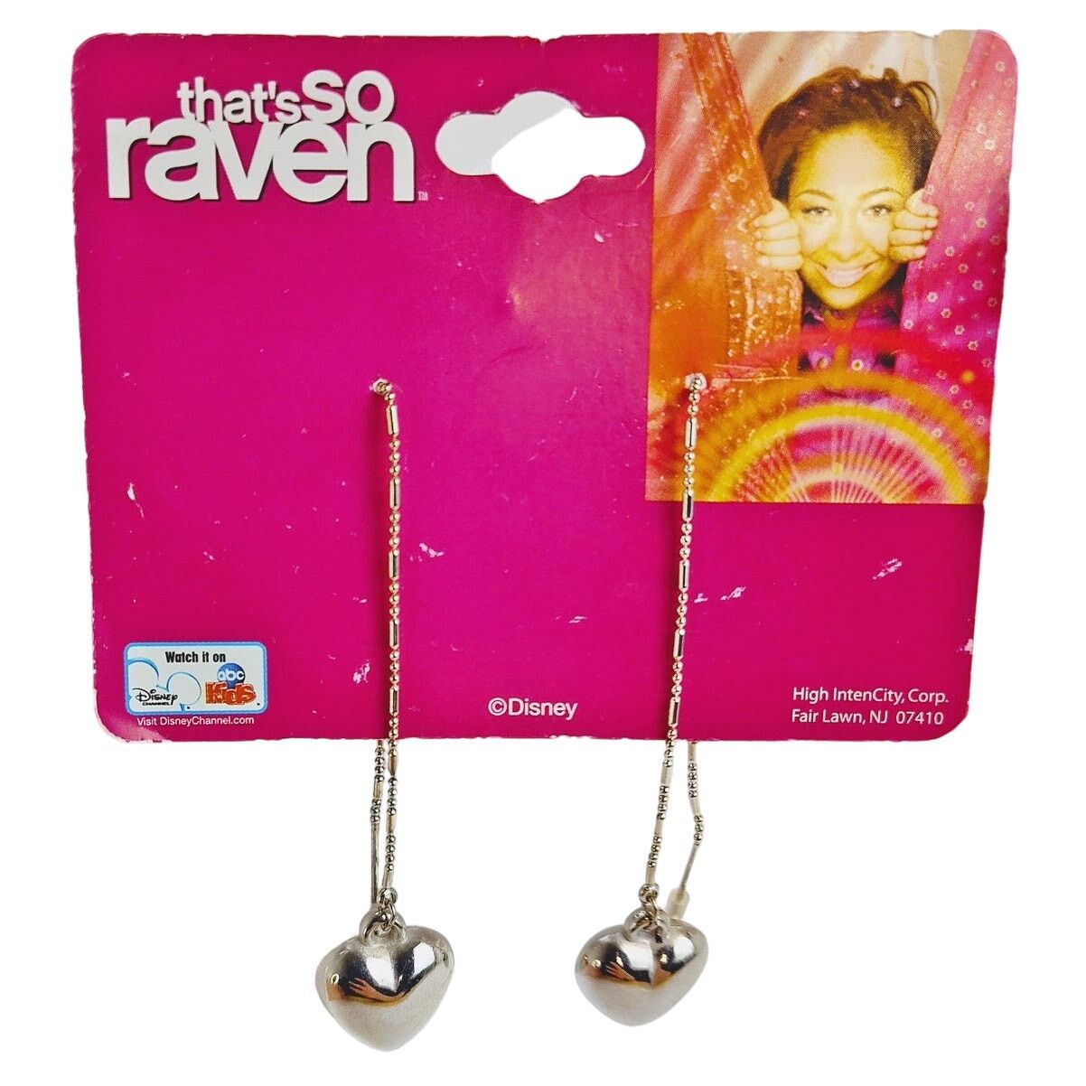 Disney That's So Raven SilverToned Heart Drop Earrings NWT RARE H2F Size ONE SIZE - 1 Thumbnail