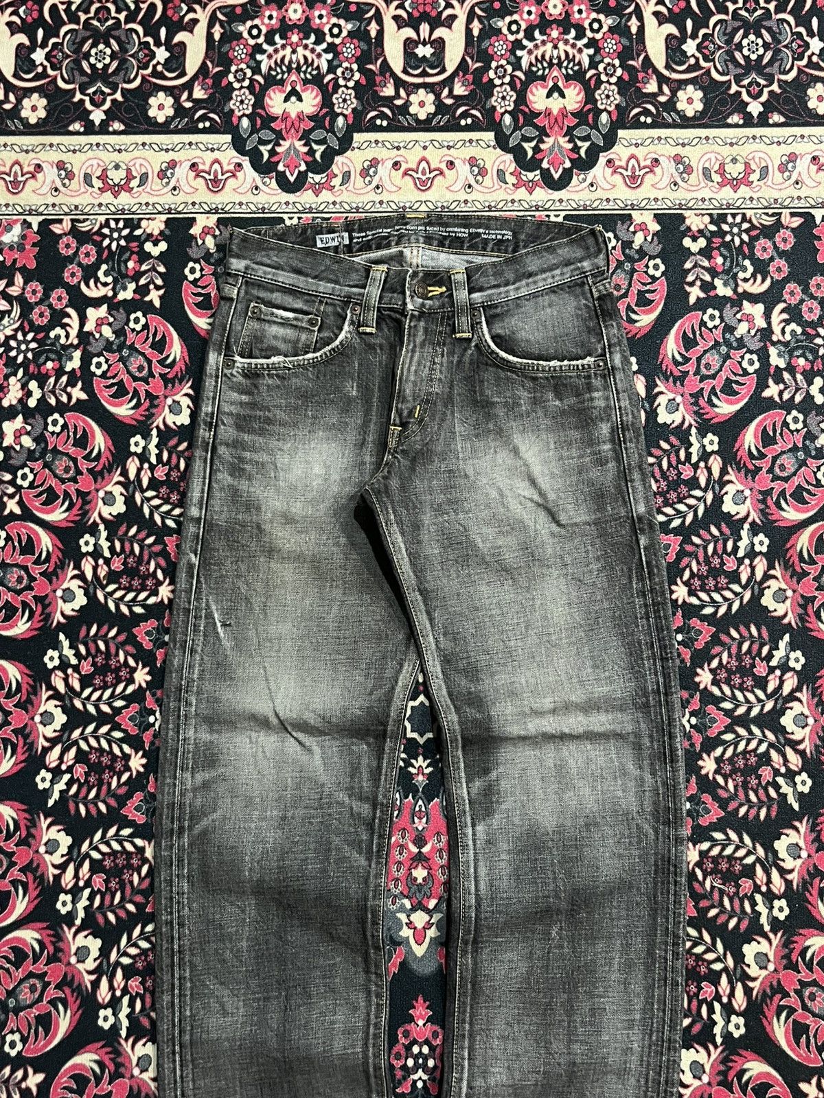 Edwin Vintage Japan Edwin 503 Sulpher Faded Washed Straight Jeans Size US 28 / EU 44 - 3 Thumbnail