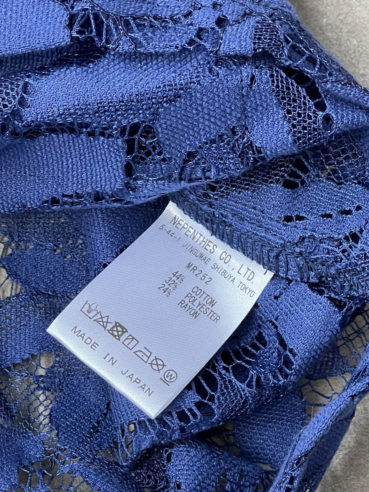 Needles !DS! SS23 Needles Cabana Lace Navy Short Sleeve Shirt Size US L / EU 52-54 / 3 - 20 Thumbnail