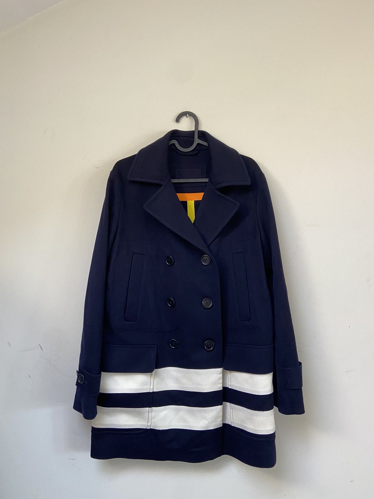 Loro Piana Loro Piana Double Breasted Felt Coat Dark Blue Size M / US 6-8 / IT 42-44 - 1 Thumbnail