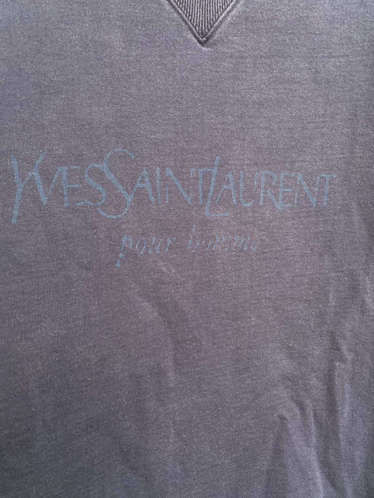 Yves Saint Laurent Big Logo YSL Sweatshirt Navy YSL Sweater Purple YSL Crewneck Size US XL / EU 56 / 4 - 9 Thumbnail