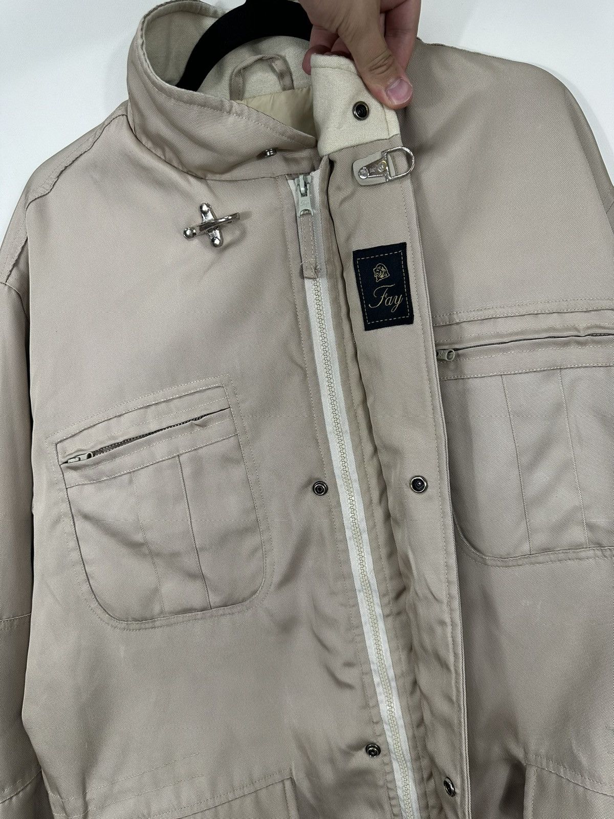 Fay Fay Stadium Beige Men’s Pockets Luxury Heavy Coat Jacket Size US XL / EU 56 / 4 - 8 Thumbnail