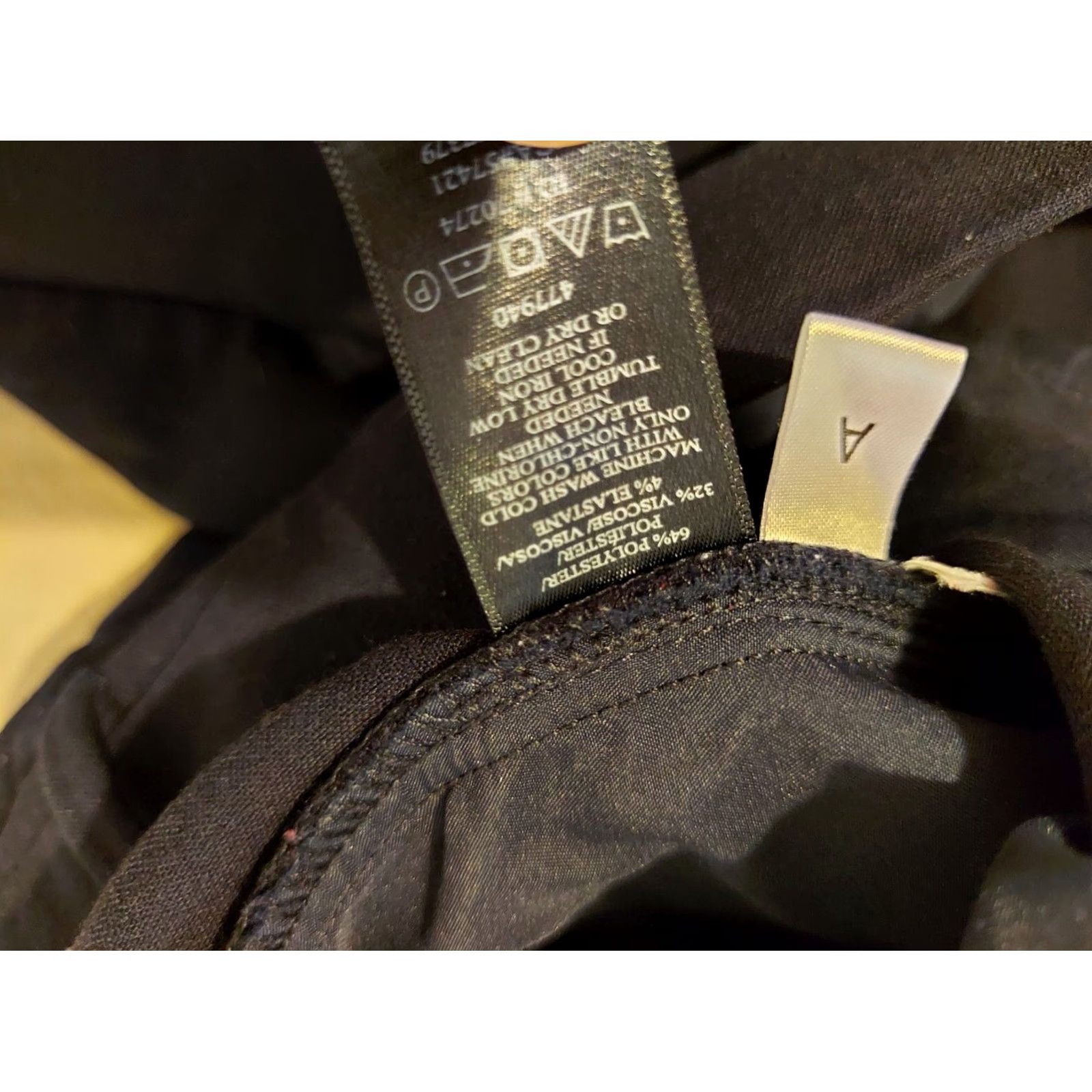 Ann Taylor Womens Ann Taylor Dress Pants 16 Black Slack Chino Khaki Trouser Size 38" / US 16 / IT 52 - 4 Thumbnail