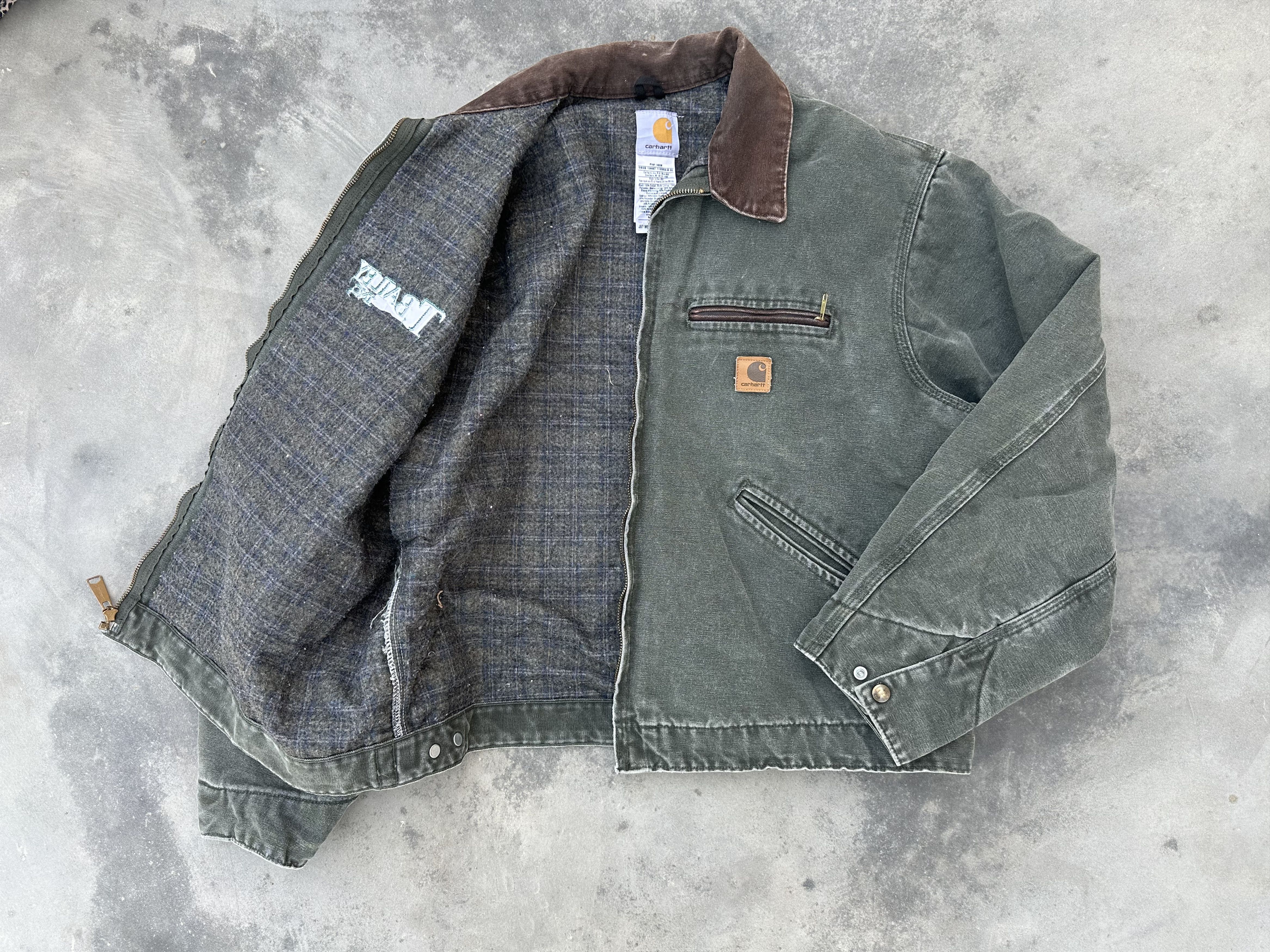 Carhartt Vintage Carhartt J97 Detroit Jacket in Moss Green. Size US XL / EU 56 / 4 - 4 Thumbnail
