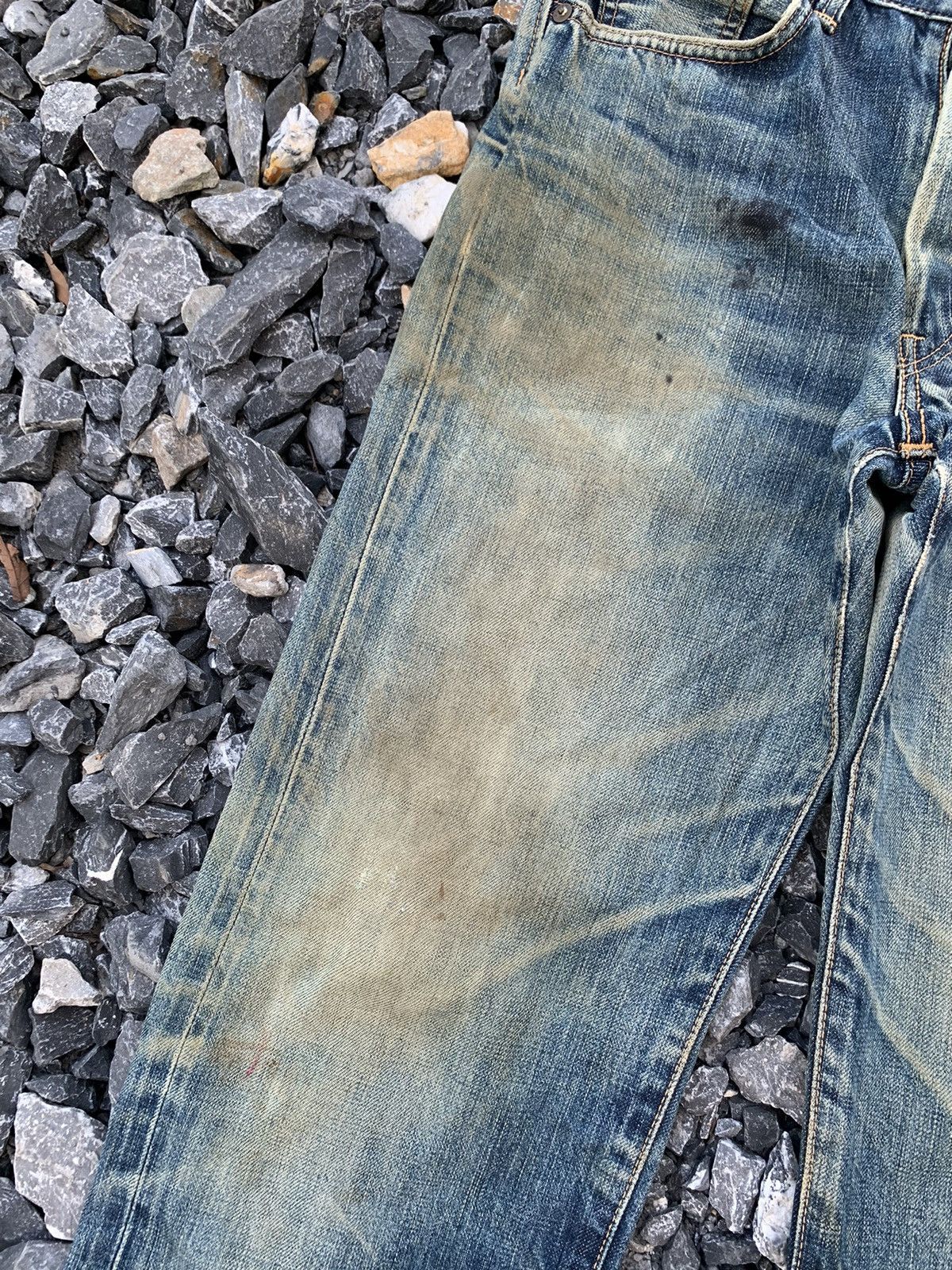 Edwin VINTAGE EDWIN 505SXXX MUDWASH RUSTY &FADED DISTRESSED DENIM Size US 29 - 15 Thumbnail