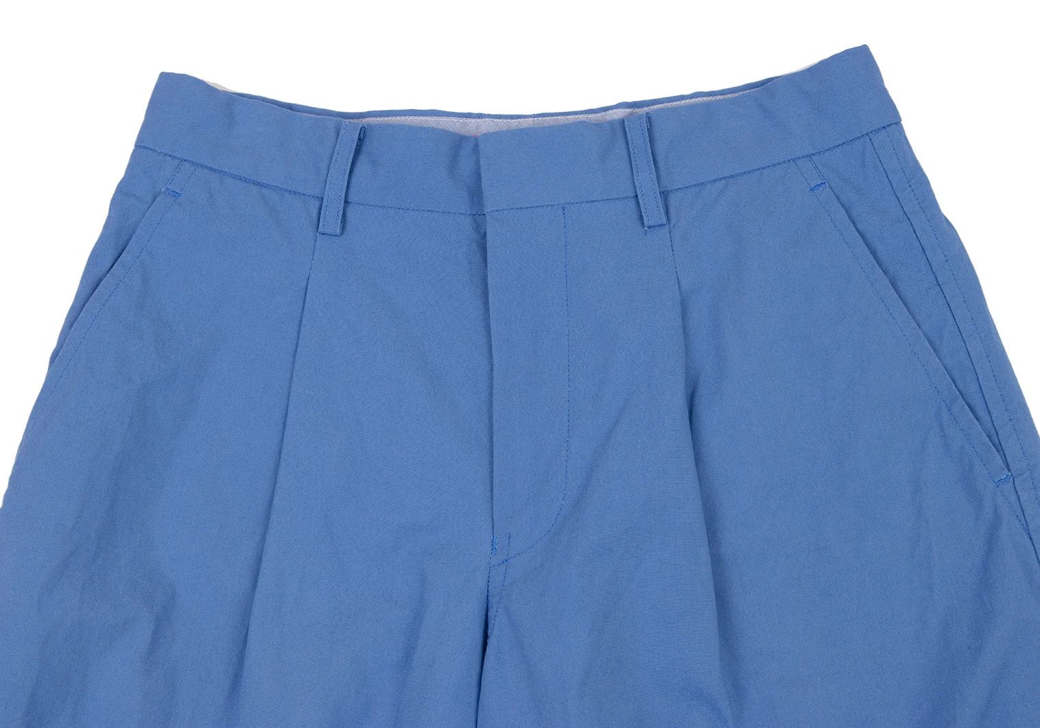 Junya Watanabe Pink Cotton Double Hem Shorts in Blue, Size M Size US 38 / EU 54 - 2 Thumbnail