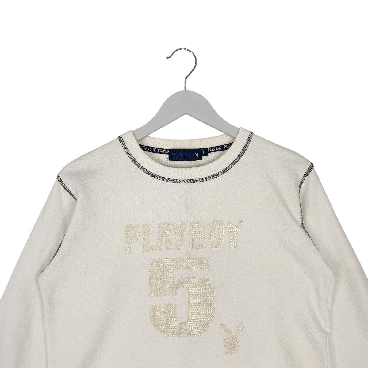 Other Vintage Playboy Bunny Shirts Beads Crewneck Sweatshirt White Size US L / EU 52-54 / 3 - 4 Thumbnail