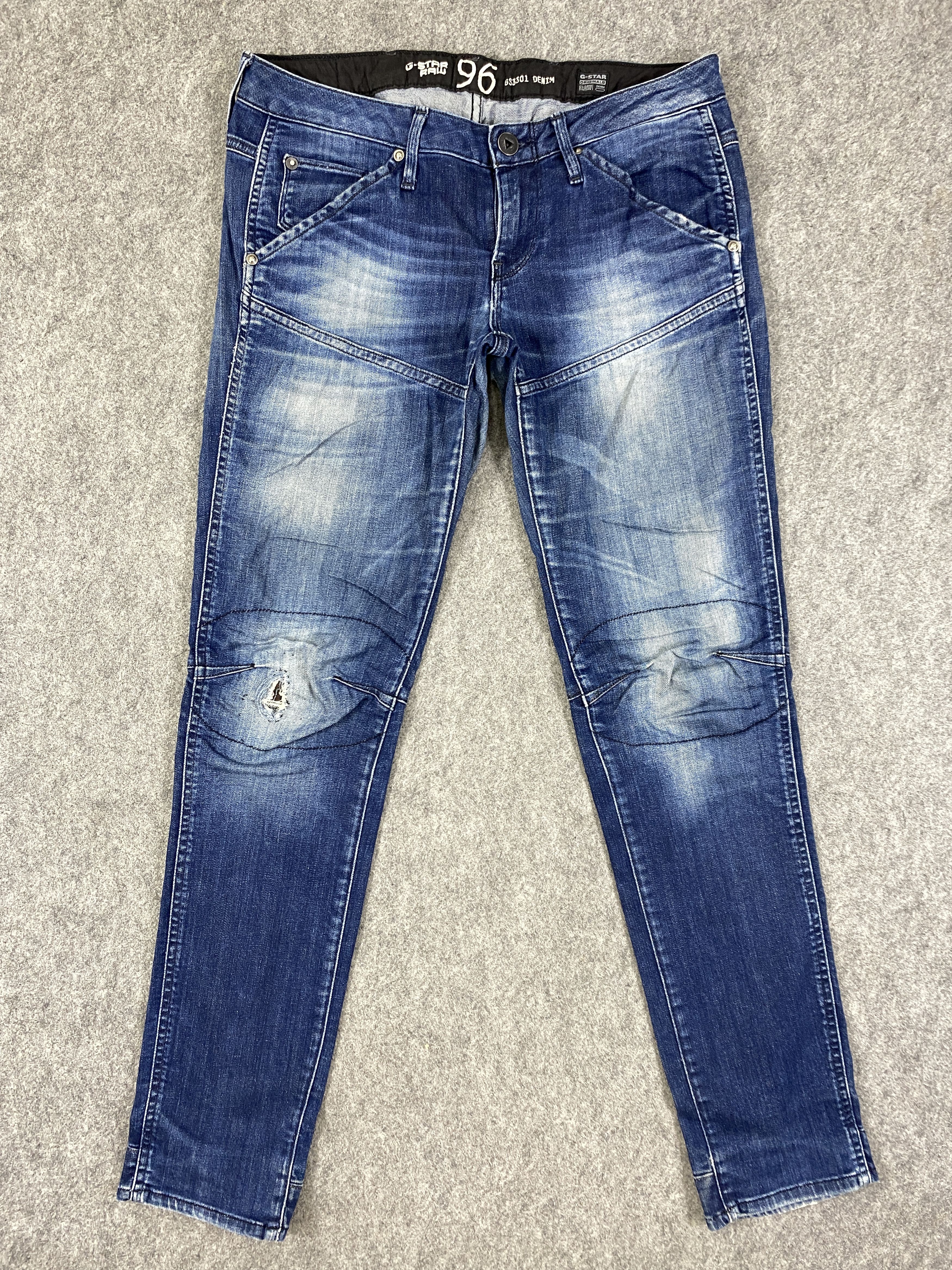 Japanese Brand Faded Blue Vintage Gstar 96 Jeans 32x30.5 - JN3276 Size US 32 / EU 48 - 1 Thumbnail