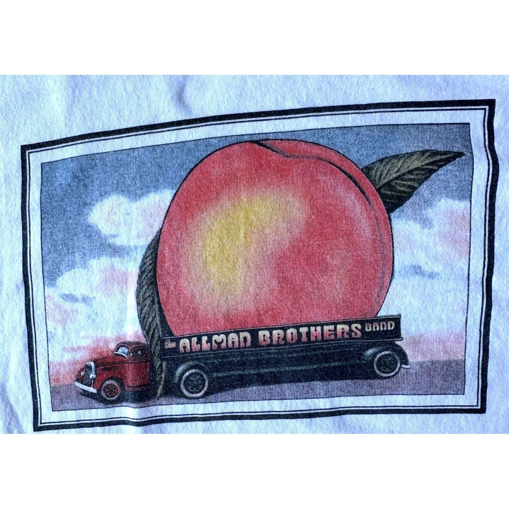 Gildan Vintage 90s Allman Brothers Eat A Peach T Shirt XL Gildan Wh Size US XL / EU 56 / 4 - 2 Thumbnail