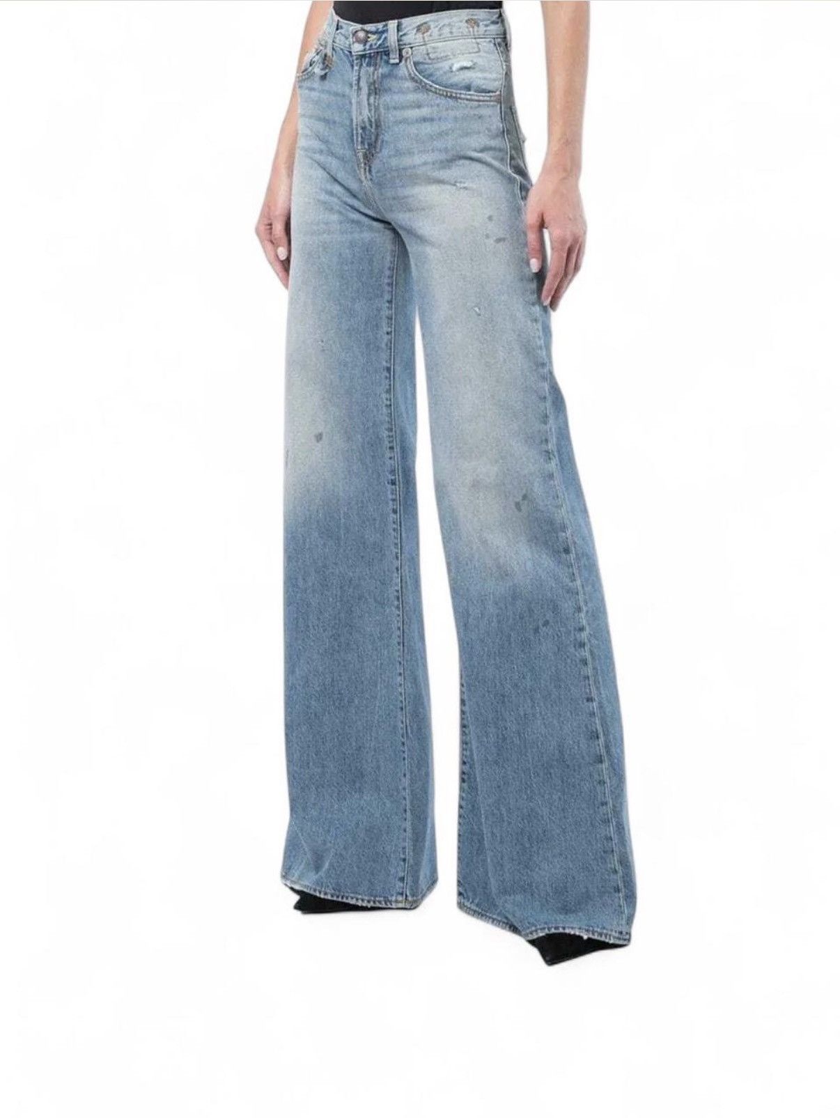 R13 R13 Raegan Wide Leg Jeans Size 27" / US 4 / IT 40 - 3 Thumbnail
