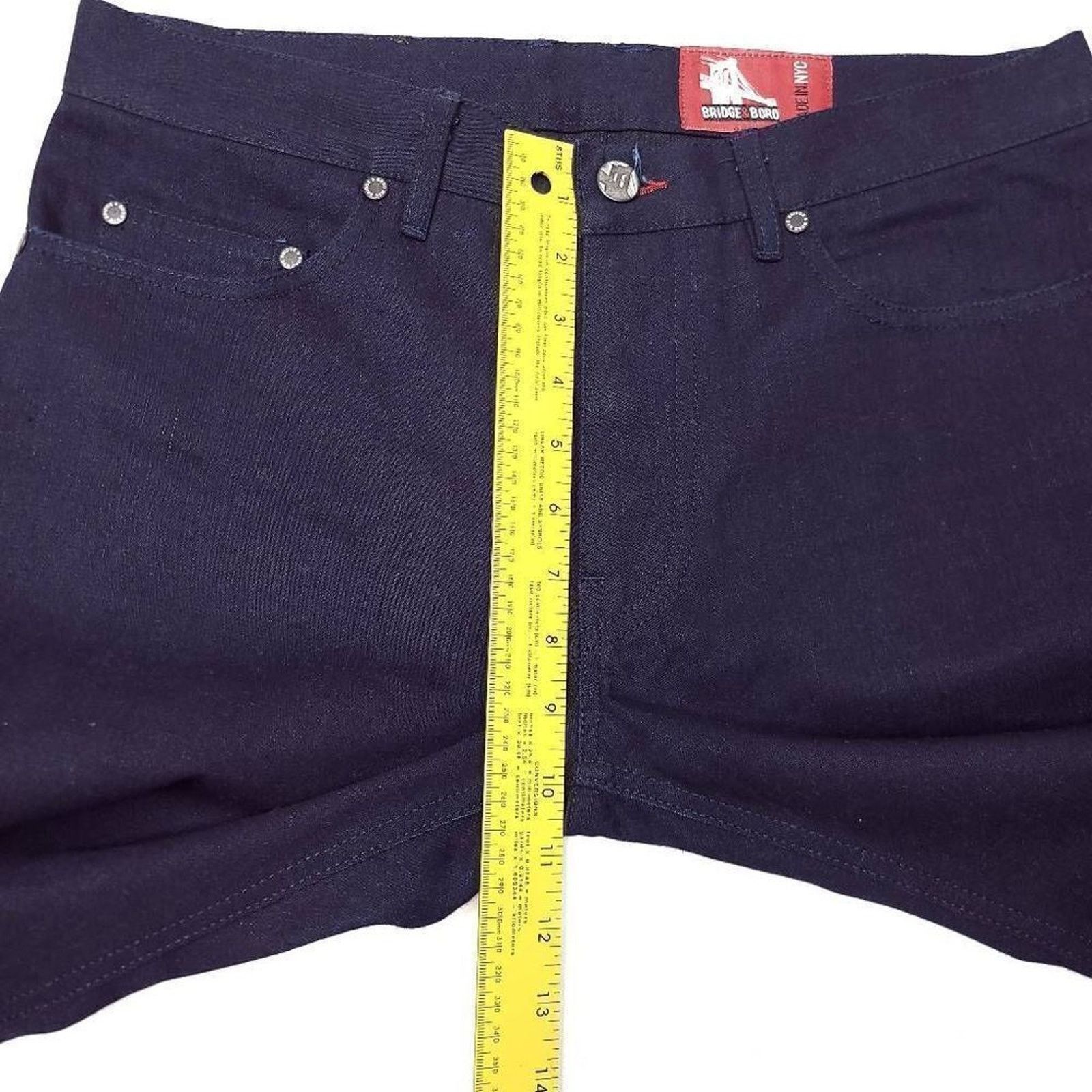 The Unbranded Brand Bridge & Boro Selvage Jeans Mens 31x29 Dark Blue USA Made Size US 31 - 12 Thumbnail