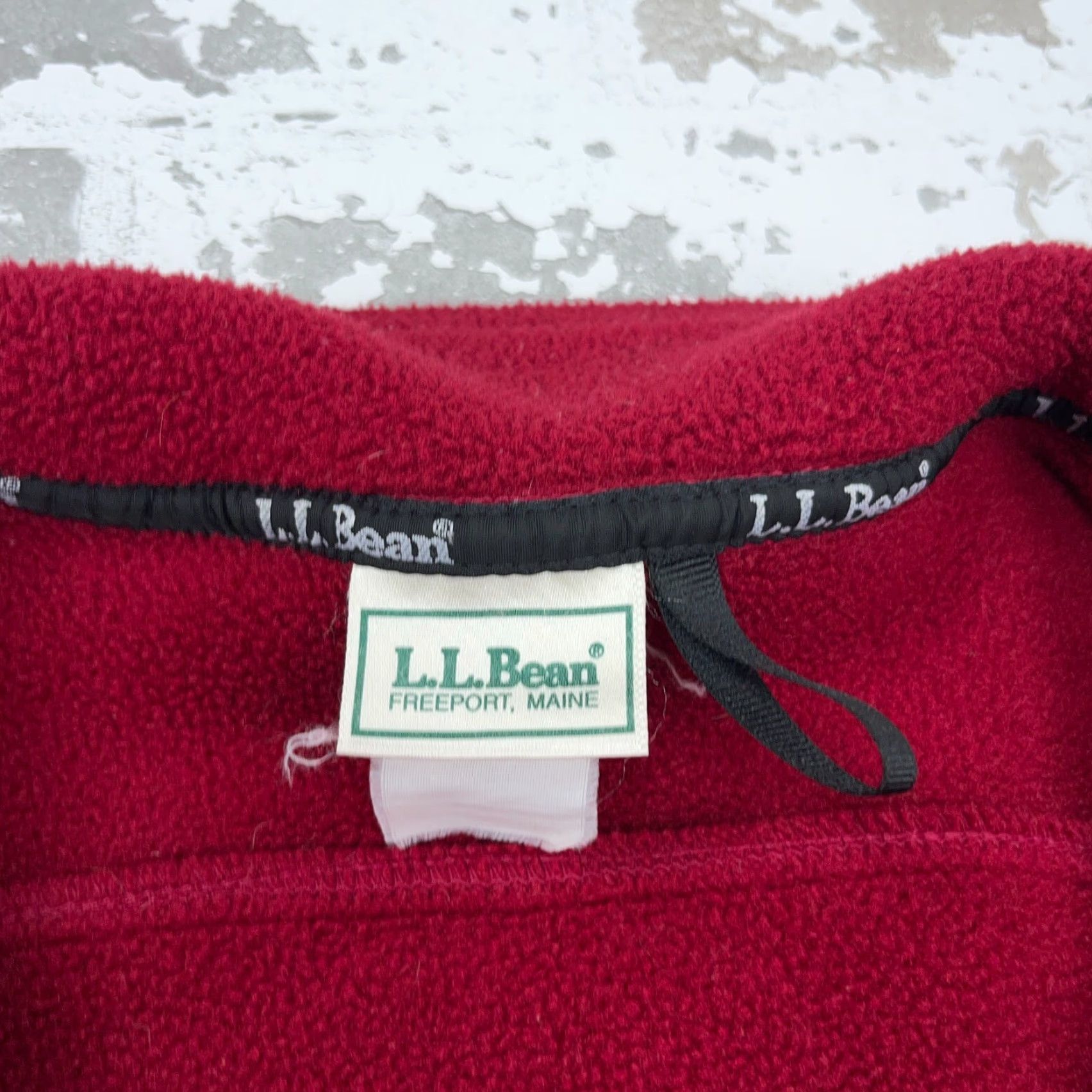 Vintage VINTAGE L.L. Bean Jacket Mens Large Red Fleece Full Zip Short Bomber Jacket Size US L / EU 52-54 / 3 - 5 Thumbnail