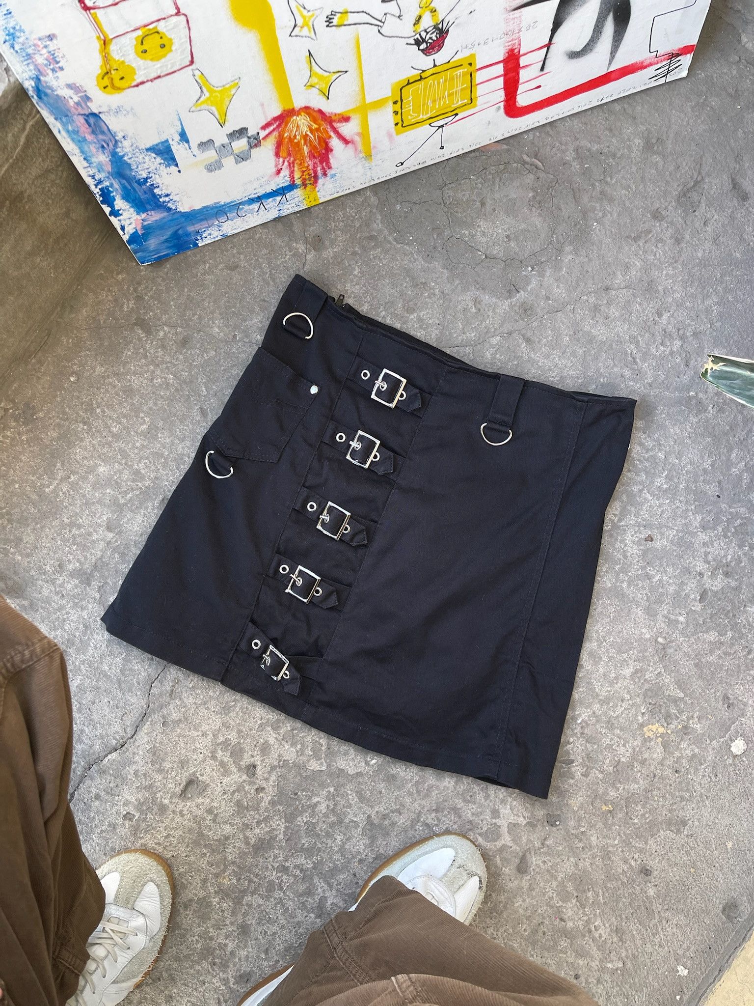 20471120 × Beauty Beast × Seditionaries Vintage steam-punk cyber-gothicana emp bondage kilt skirt Size 30" / US 8 / IT 44 - 2 Thumbnail