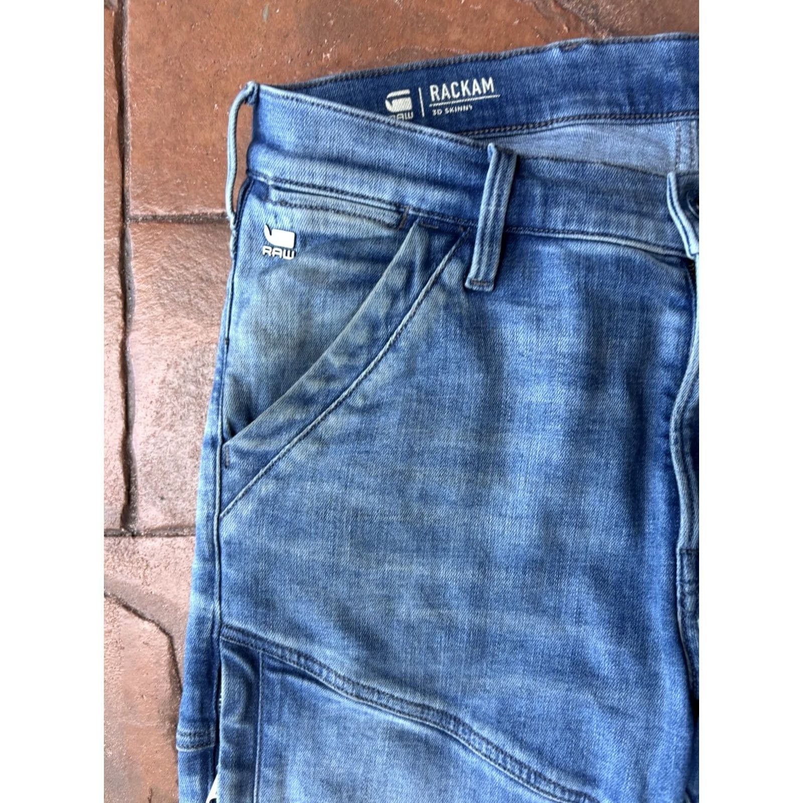 G-Star G-Star Raw Rackham 3-D Skinny Jeans Men’s 30x32 Moto Biker Rockabilly Size US 30 / EU 46 - 6 Thumbnail