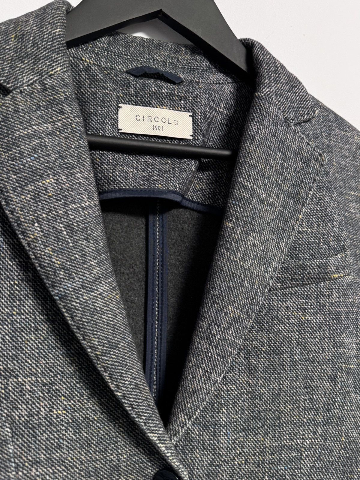 CIRCOLO 1901ダークグレー ジャケット Circolo 1901 Wool Blue/Gray Blazer Jacket