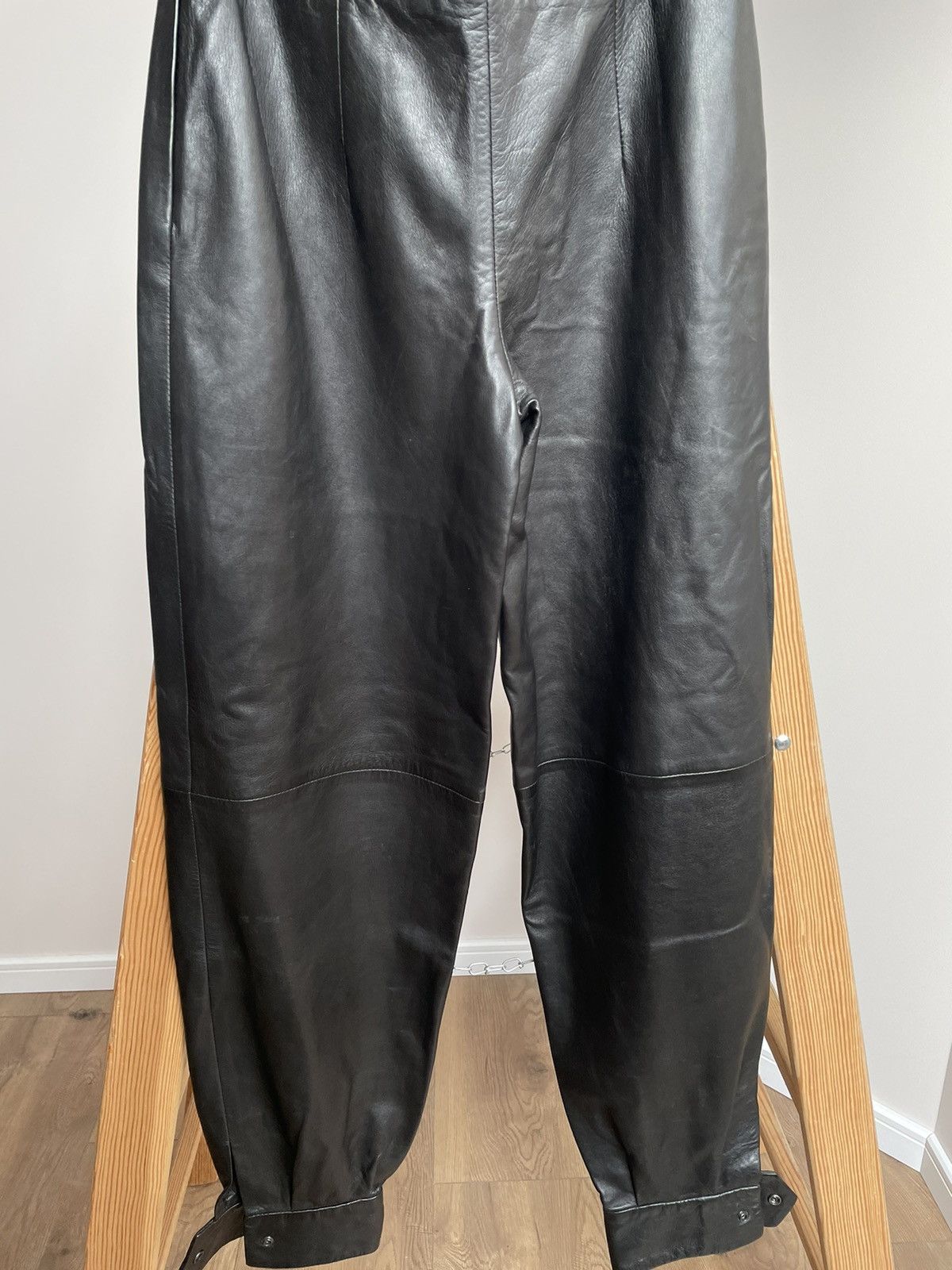 Joseph Joseph Fine Nappa Matt Black Leather Lambskin Pants 36 Size 25" / US 0 / IT 36 - 3 Thumbnail