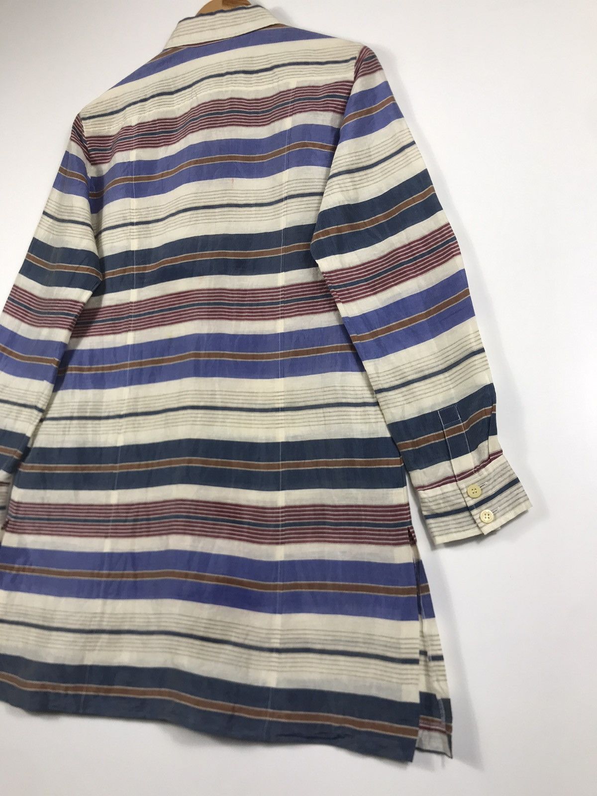 Givenchy ⚡️Vintage Givenchy Boutiques Striped Button Up Long Sleeve Size M / US 6-8 / IT 42-44 - 12 Thumbnail
