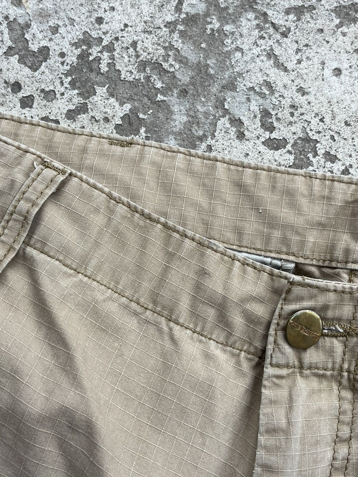 Carhartt × Carhartt Wip 90s Carhartt Double Knee Cargo Faded Distressed Pants Y2K Size US 36 / EU 52 - 18 Thumbnail