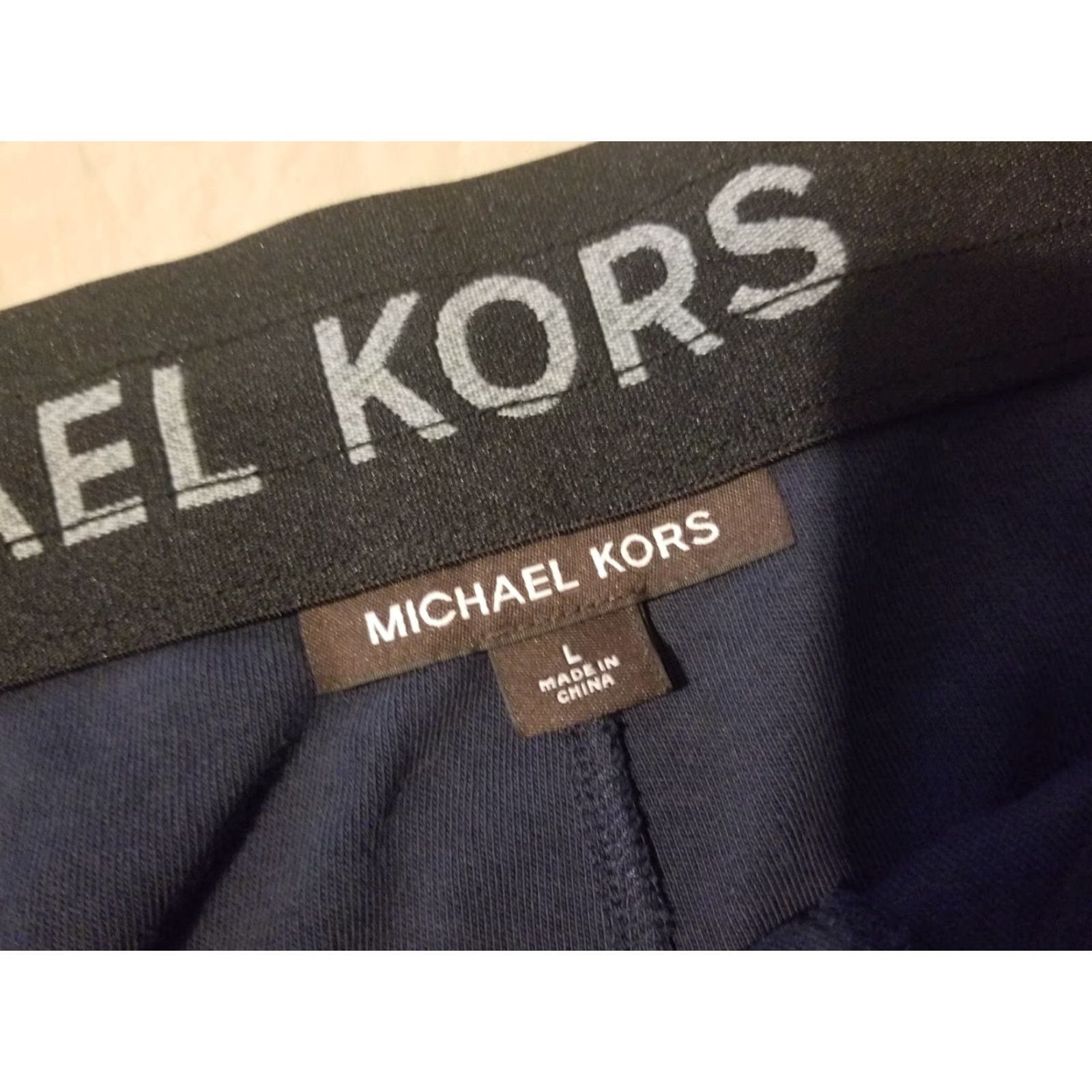 Michael Kors Mens Michael Kors Pants L Large Navy Blue Cotton Jogger Athletic Gym Workout Size US 33 - 5 Thumbnail