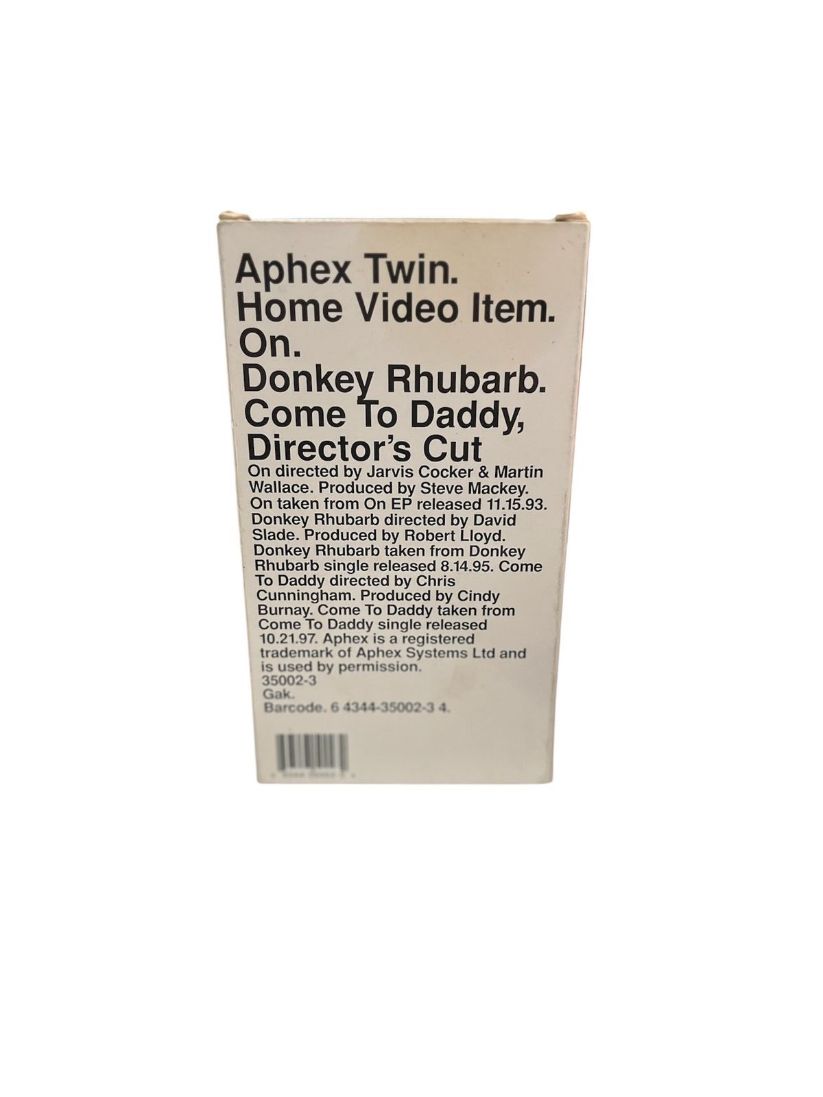 Band Tees Vintage Aphex Twin Home Video Item Size ONE SIZE - 5 Thumbnail