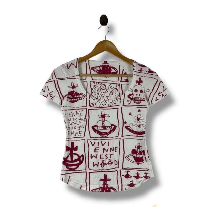 Vivienne Westwood Vivienne Westwood Checkered doodle short sleeves Size M / US 6-8 / IT 42-44 - 1 Thumbnail