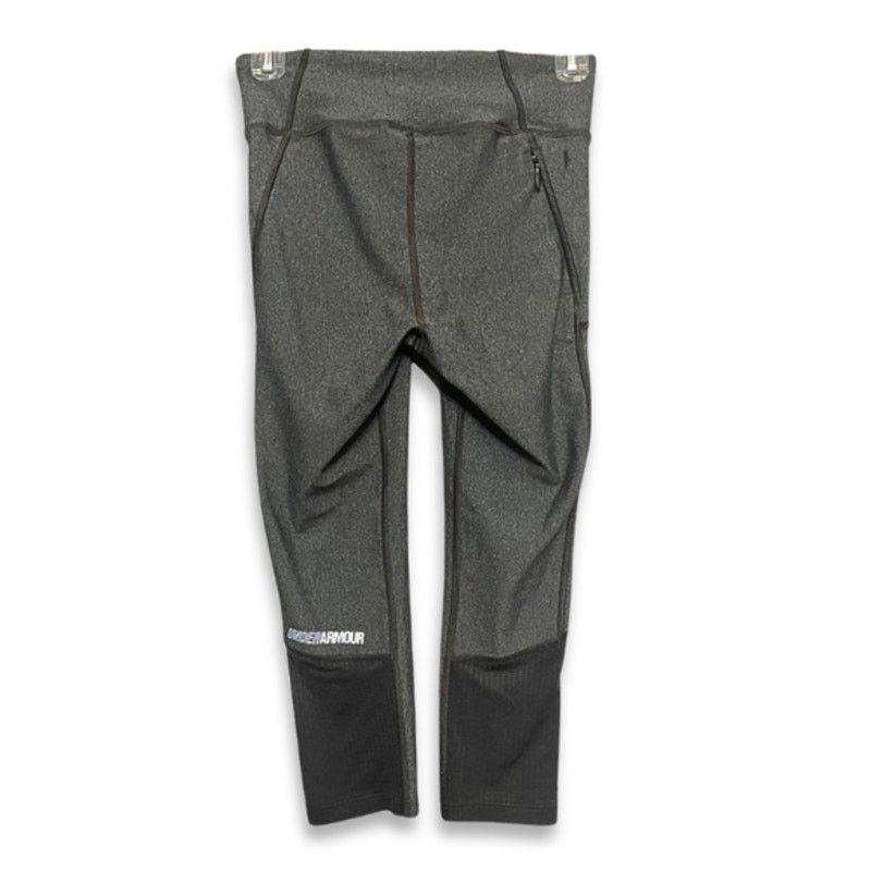 Under Armour Under Armour High Rise Leggings Mesh Panel Heathered Gray 25 Size 25" / US 0 / IT 36 - 4 Thumbnail