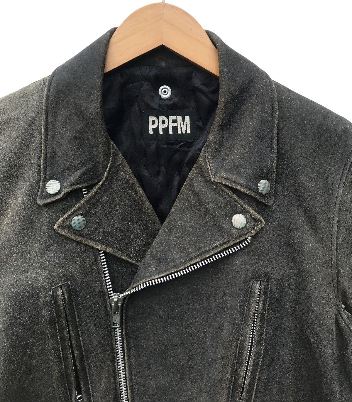 PPFM PPFM Double Collar Biker Rockabilly Leather Jacket Size US M / EU 48-50 / 2 - 2 Thumbnail