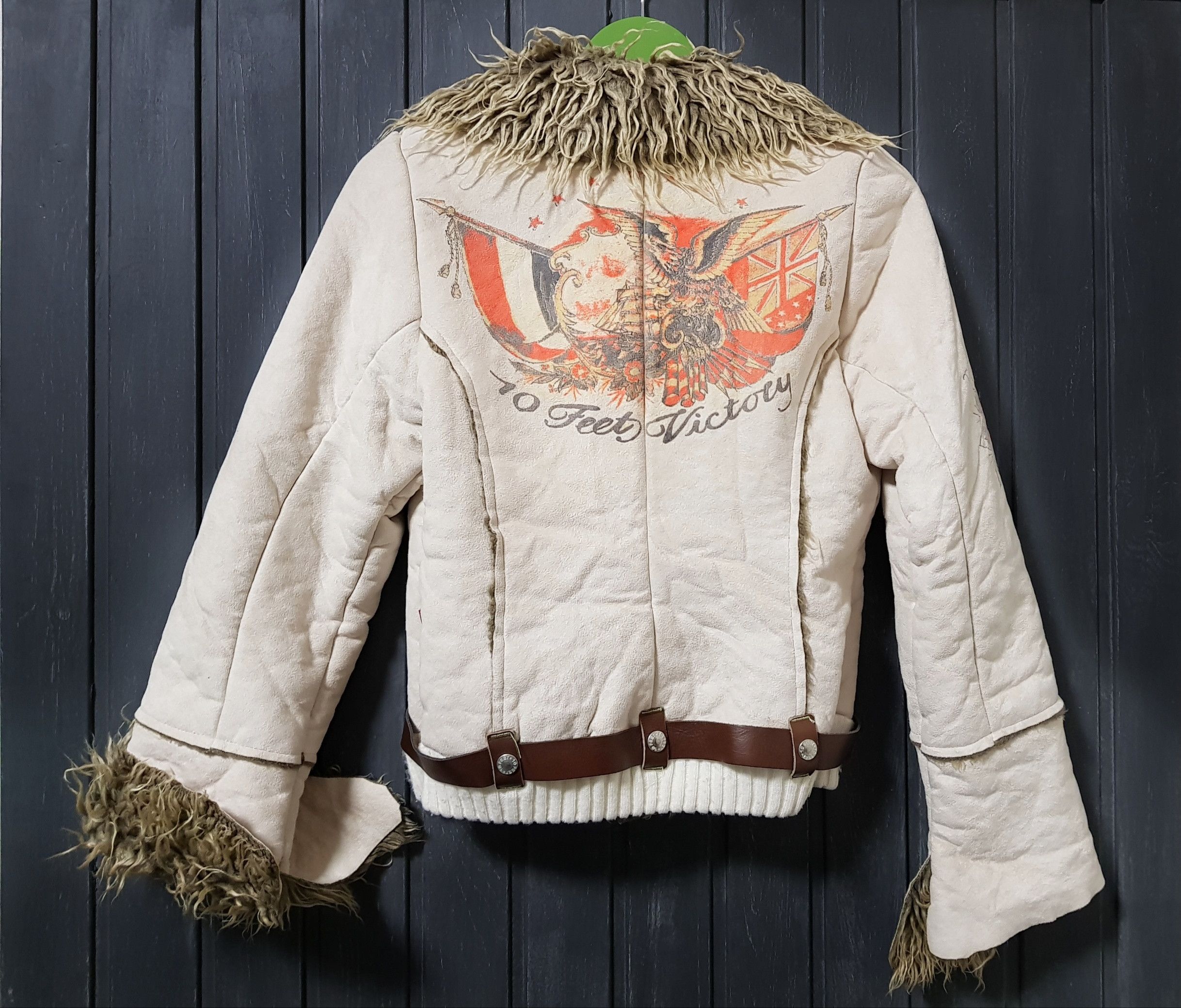 Other Faux Leather/Suede Faux Fur-lined Moto-Jacket Size M / US 6-8 / IT 42-44 - 2 Thumbnail