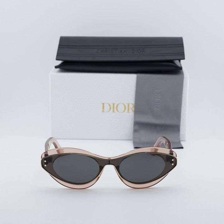Dior Dior DIORMETEOR B1I 40A0 Sunglasses Matte Pink Cat Eye Frame Size ONE SIZE - 11 Thumbnail
